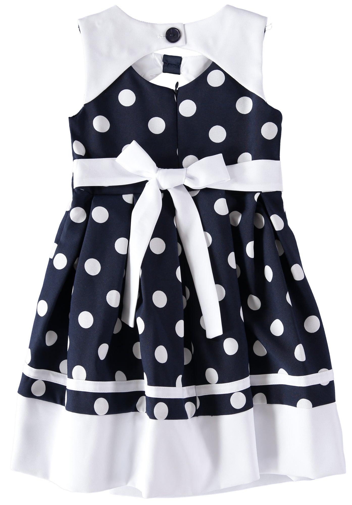 Bonnie Jean Girls 7-16 Dot Border Nautical Dress