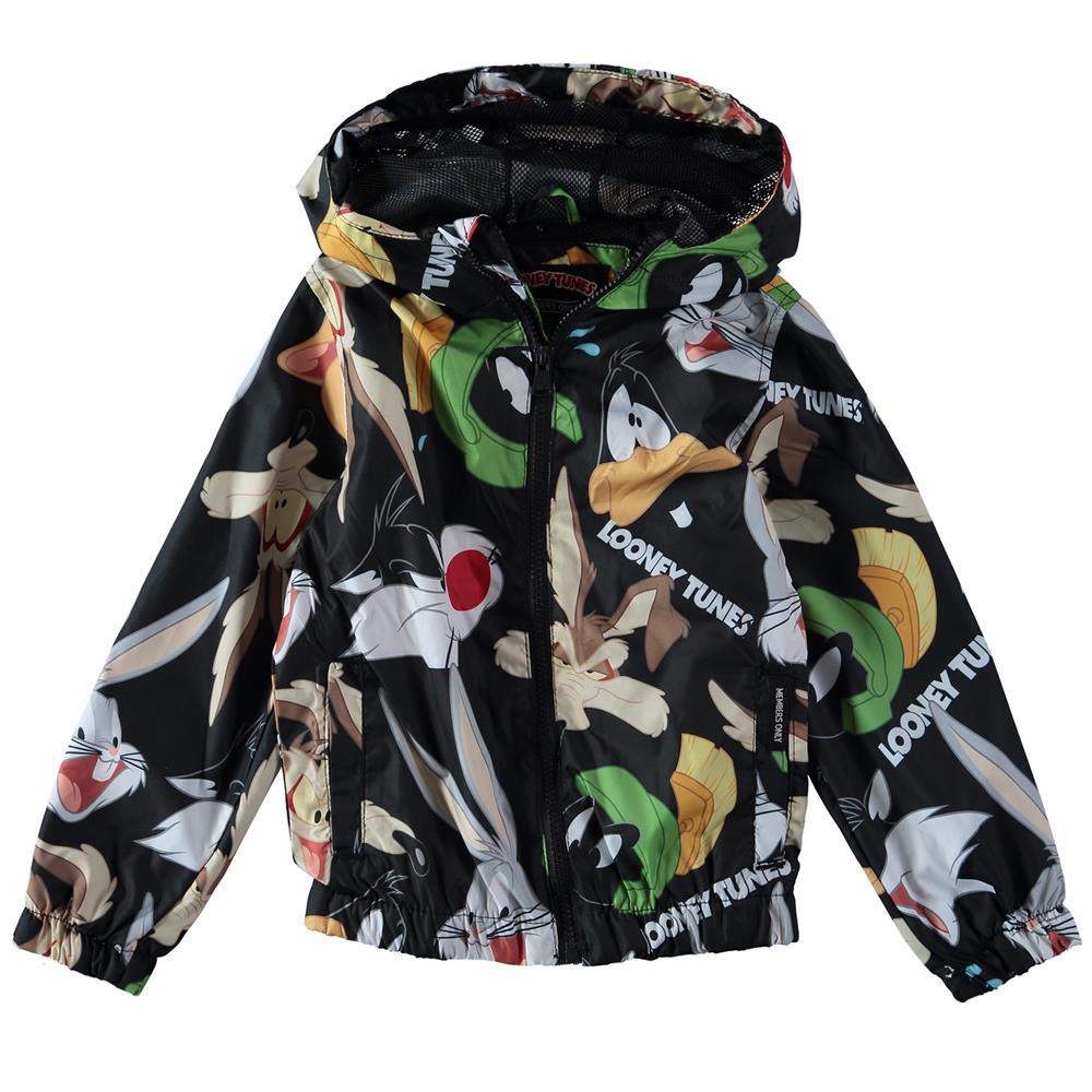 Members Only 2-16 Looney Tunes Zip-Up Hooded Windbreaker Jacket