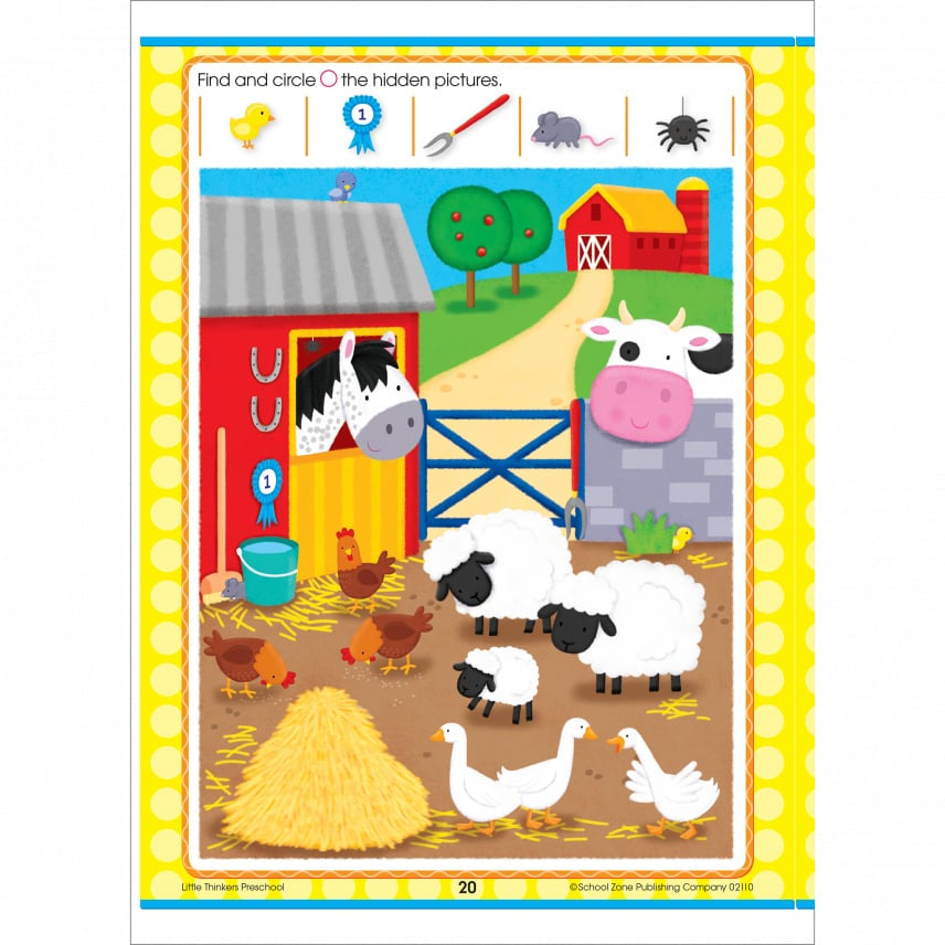 School Zone Little Thinkers Preschool Workbook