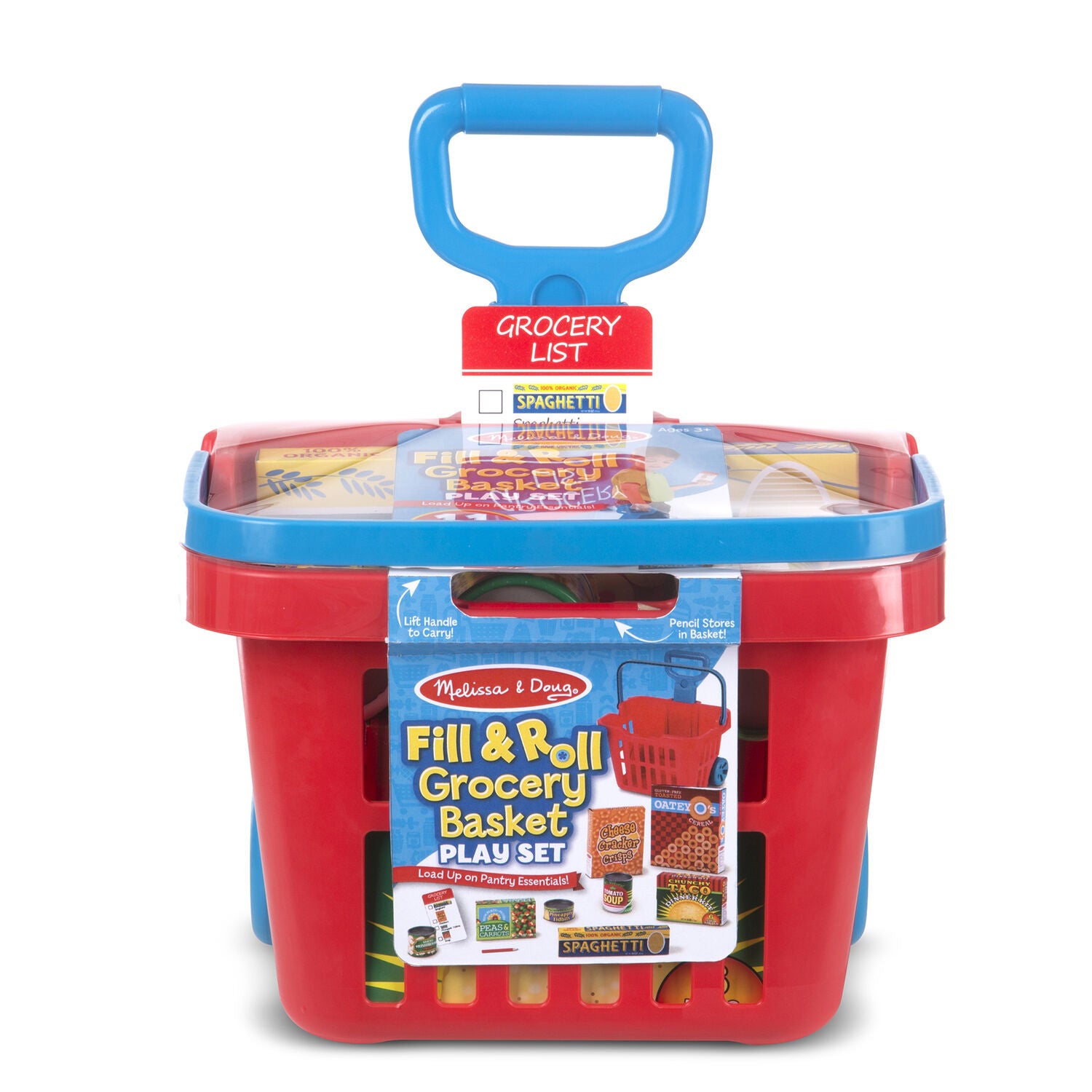 Melissa and Doug Fill & Roll Grocery Basket Play Set