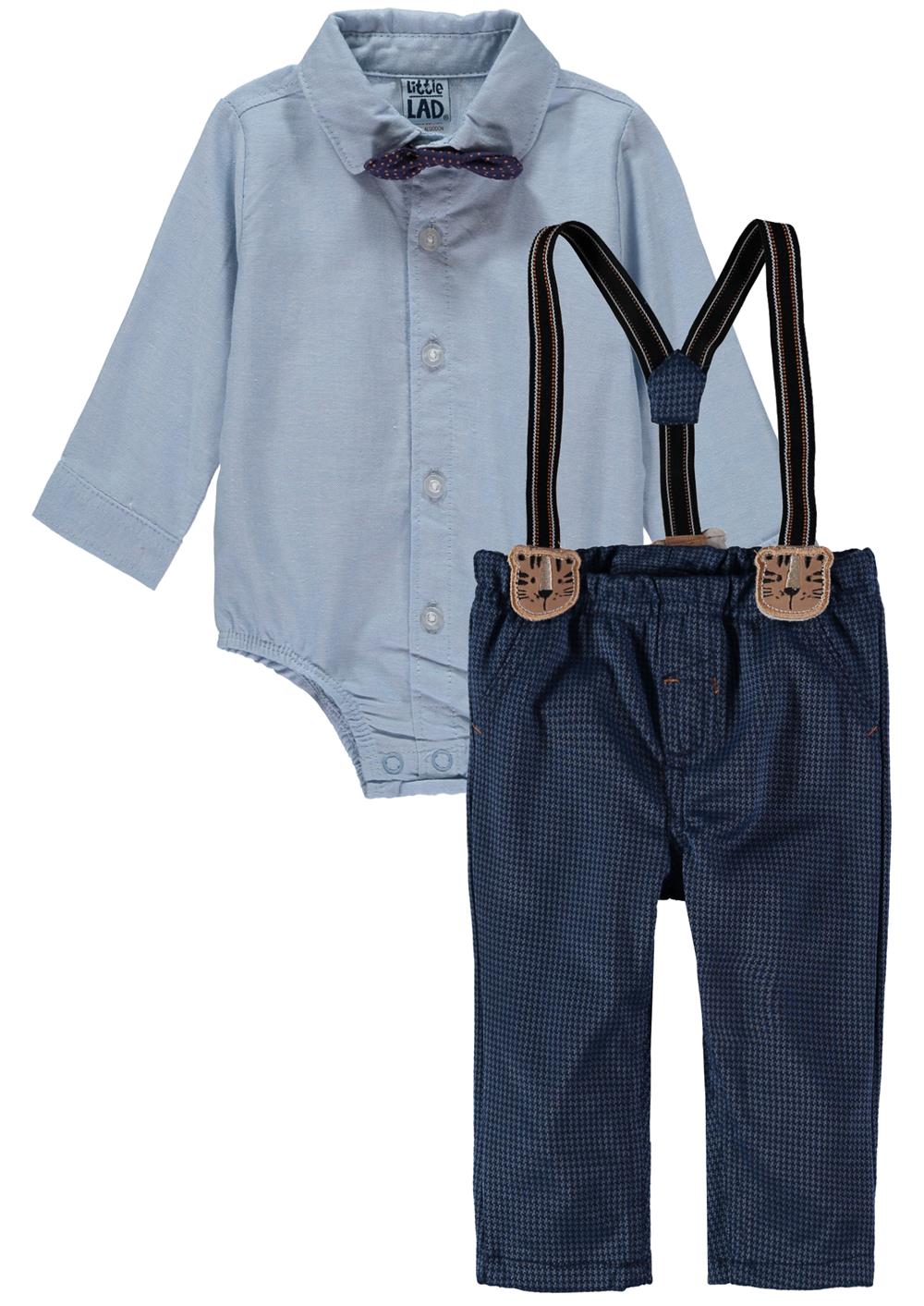 Little Lad Boys 0-9 Months Suspender Pant Set