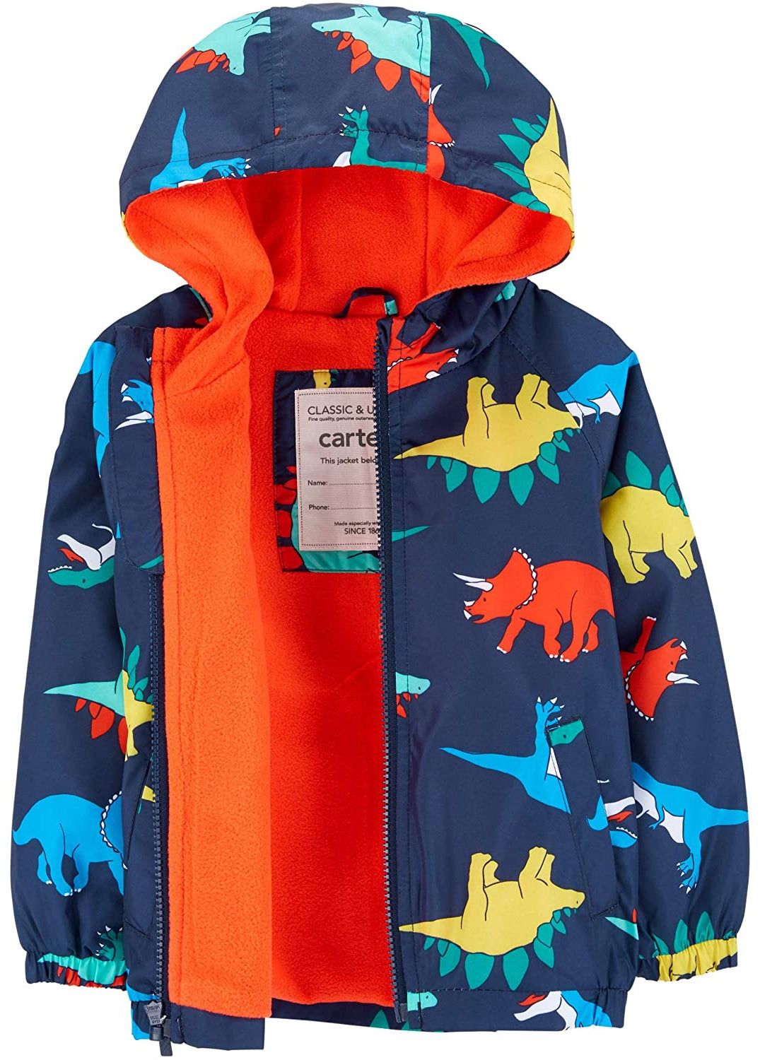 Carters Boys 4-7 Colorful Dinosaur Puffer Jacket