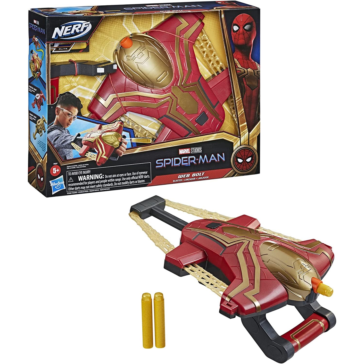 Hasbro Spider-Man Marvel Web Bolt NERF Blaster Toy