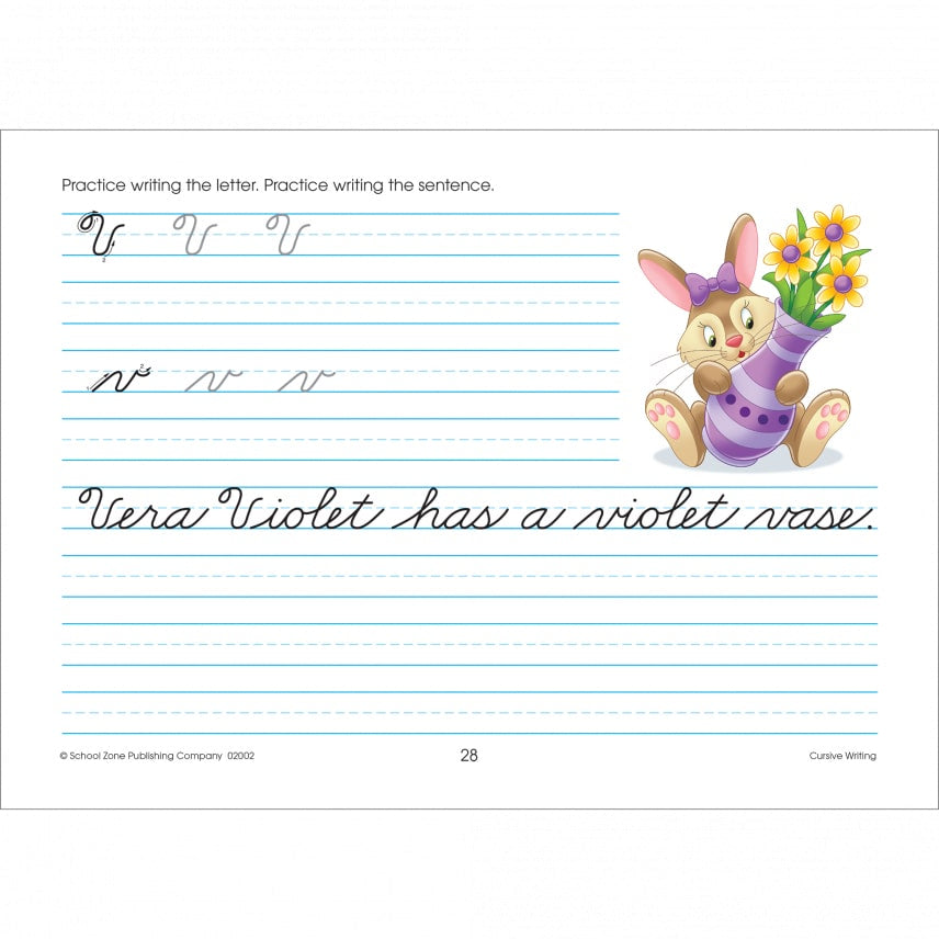 School Zone Cursive Writing Grades 3-4 Workbook