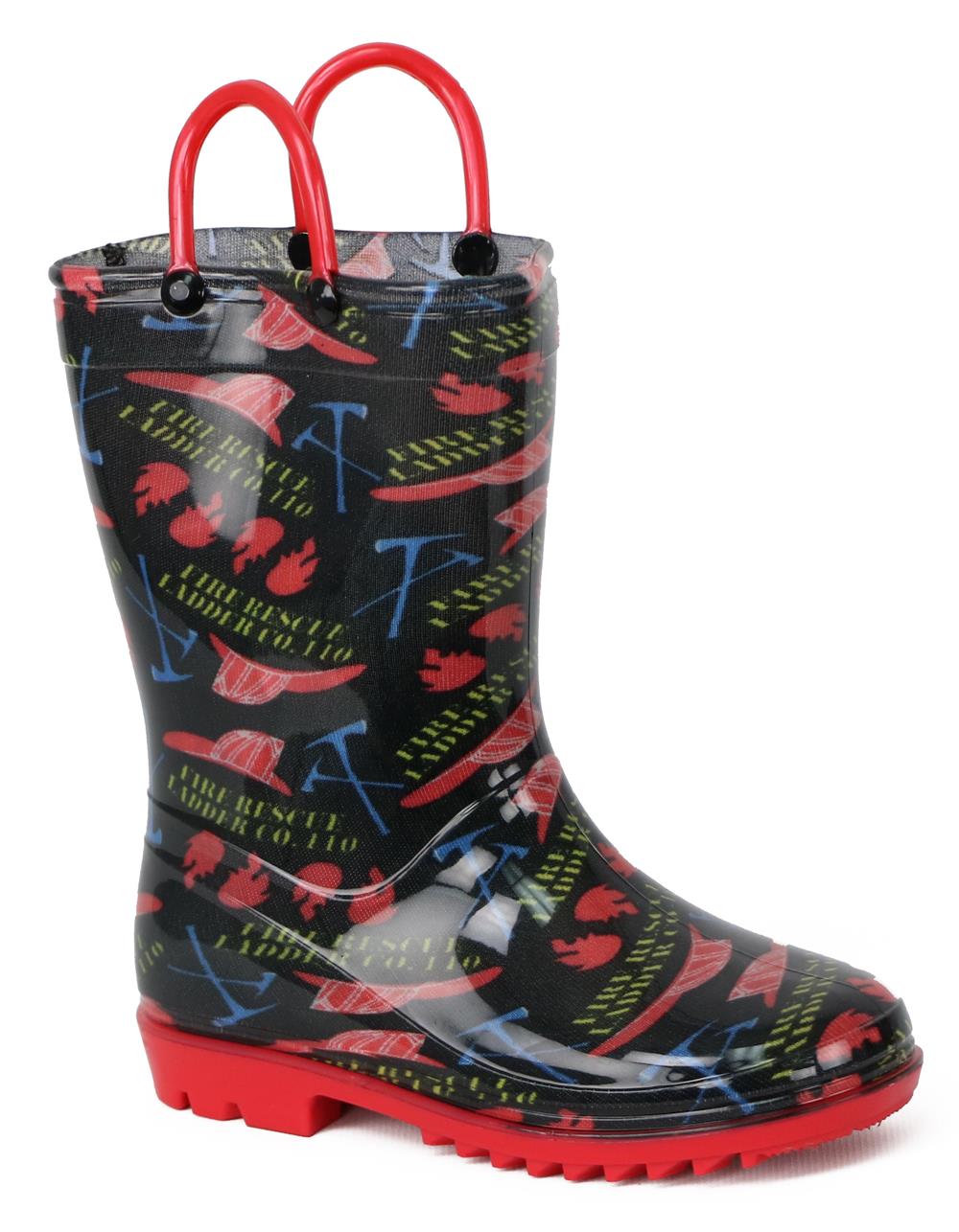 Lilly Of New York Boys 11-3 Fireman Rain Boot