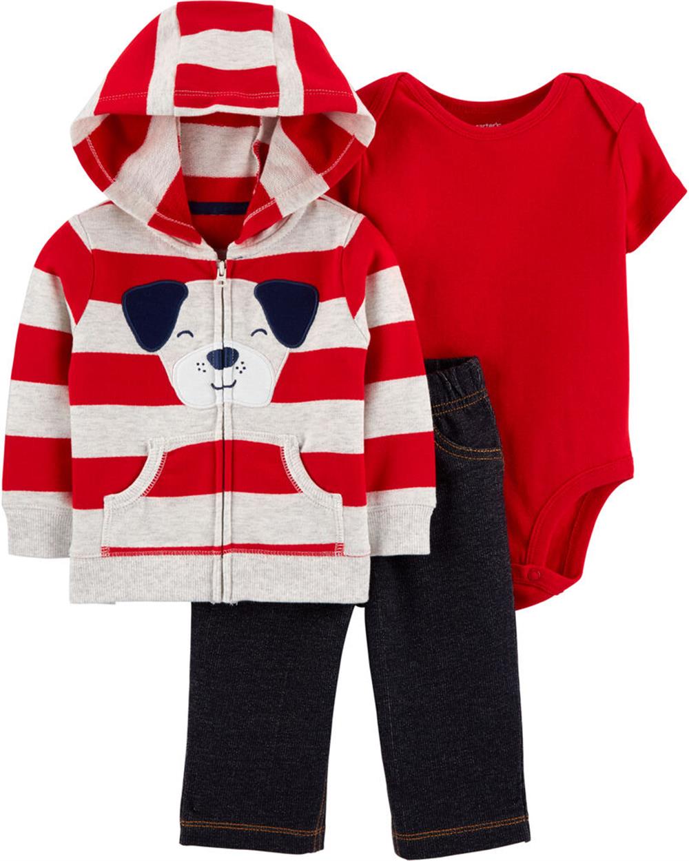 Carters Boys 0-24 Months Puppy 3-Piece Cardigan Set