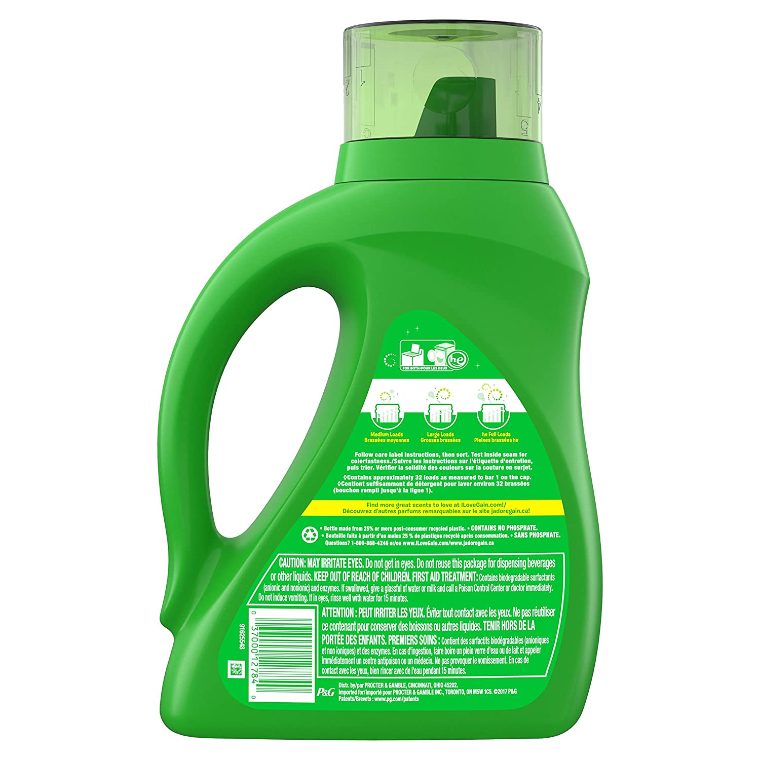 Gain Liquid Detergent with Original Scent, 32 Loads, 50 oz