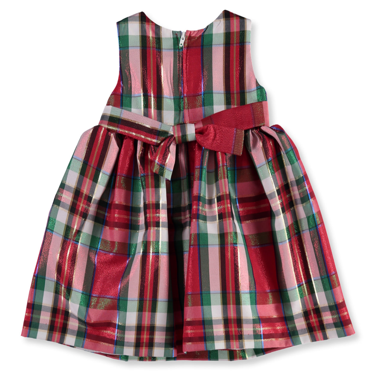 Bonnie Jean Girls 12-24 Months Plaid Dress with Cardigan