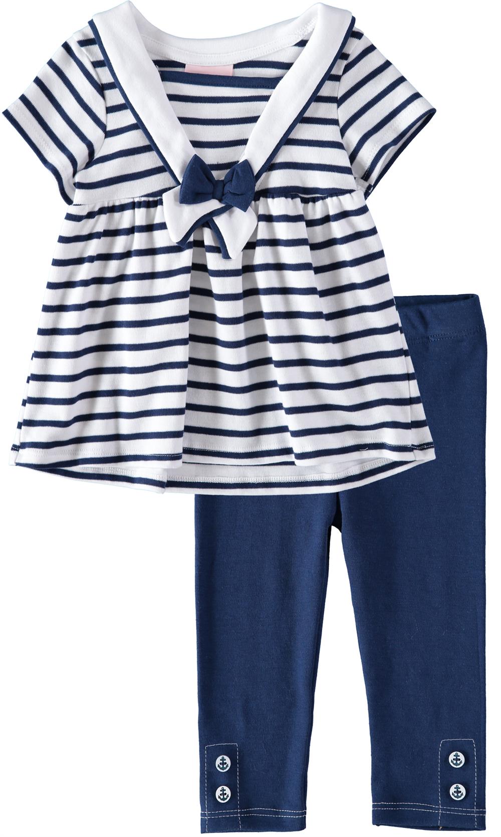 Little Lass Girls 4-6X Nautical Legging Set