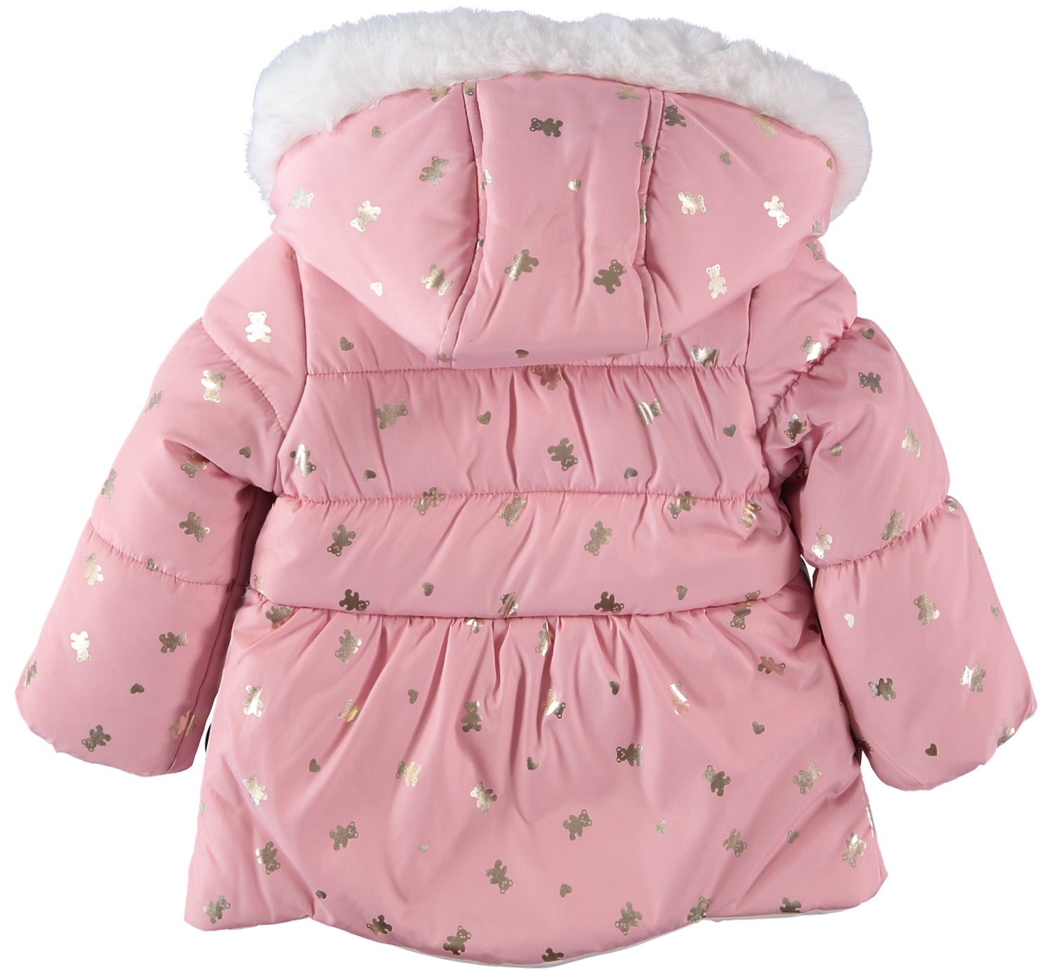 London Fog Girls 12-24 Months Foil Bow Reversible Jacket