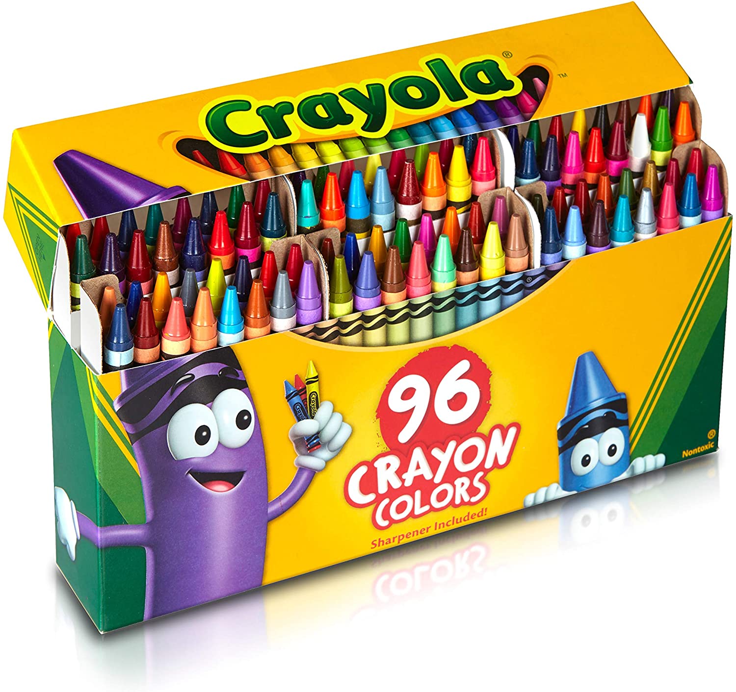 Crayola Crayons 96 Colors, Sharpener Included