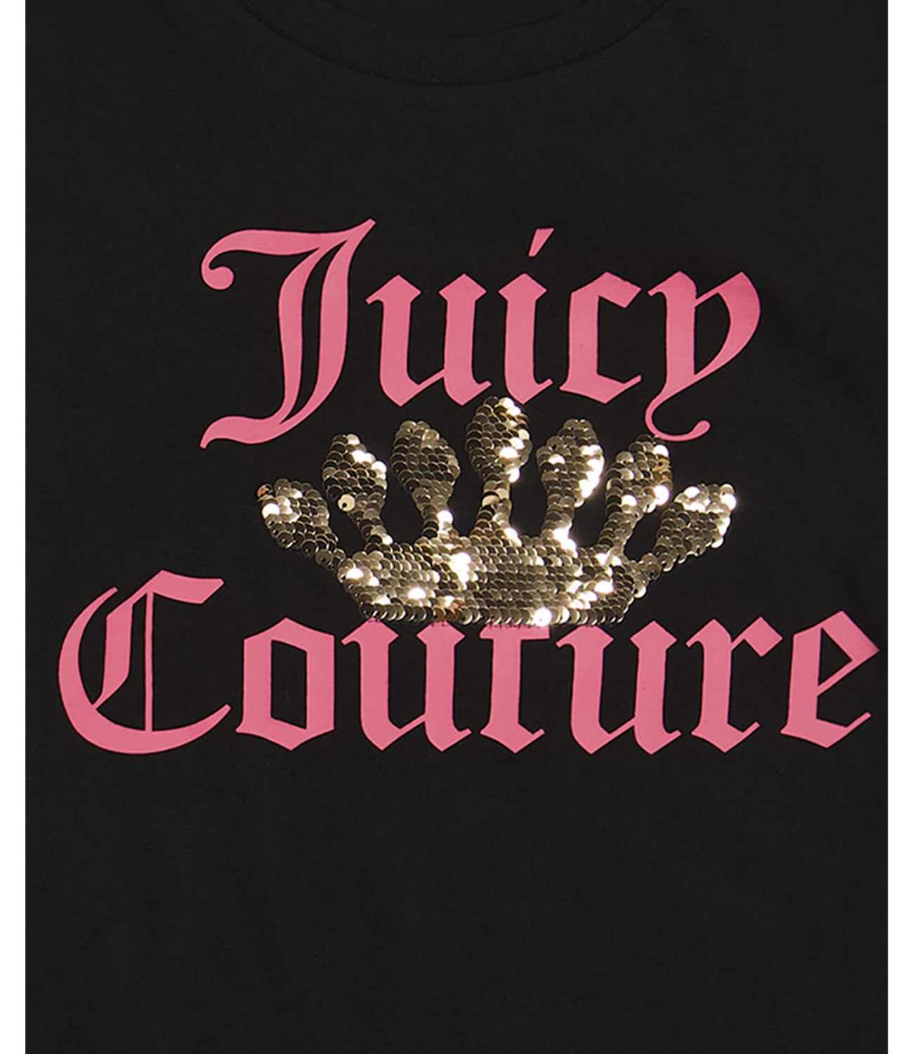 Juicy Couture Girls 7-16 Crown Flip Sequin T-Shirt