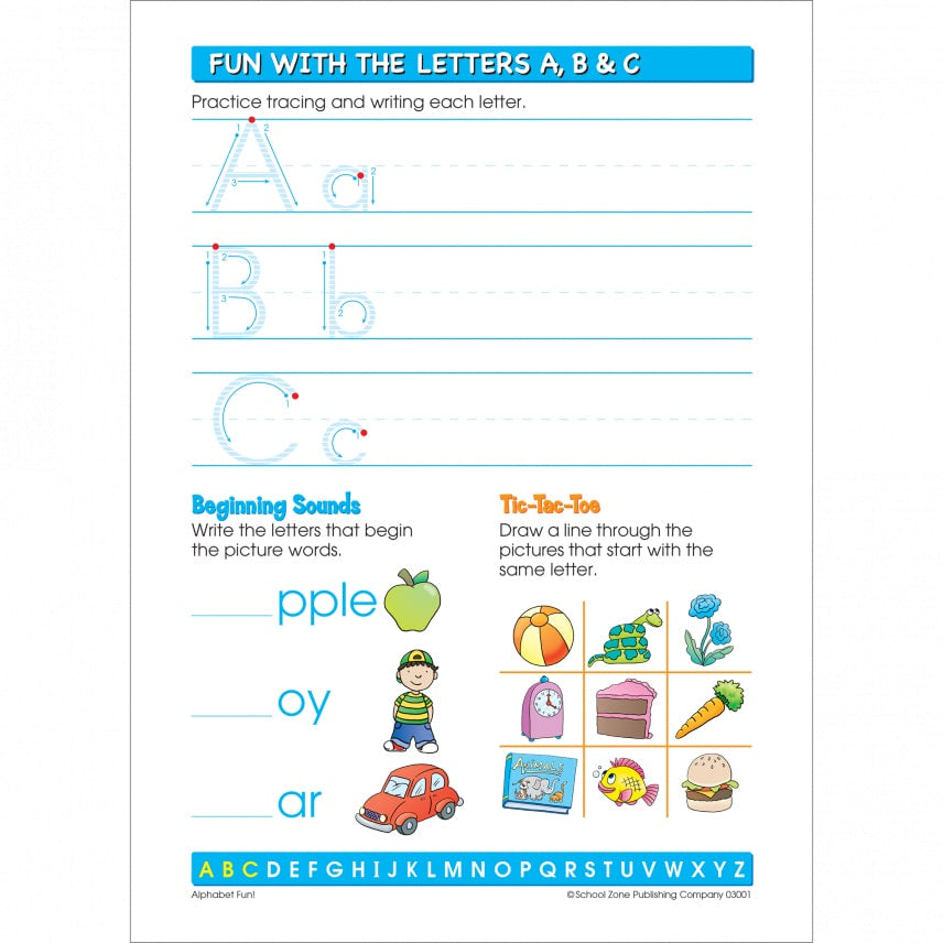 School Zone Alphabet Fun! Write & Reuse Workbook