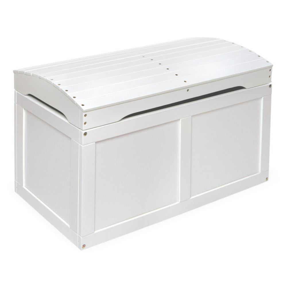 Badger Basket Hardwood Barrel Top Toy Chest – White