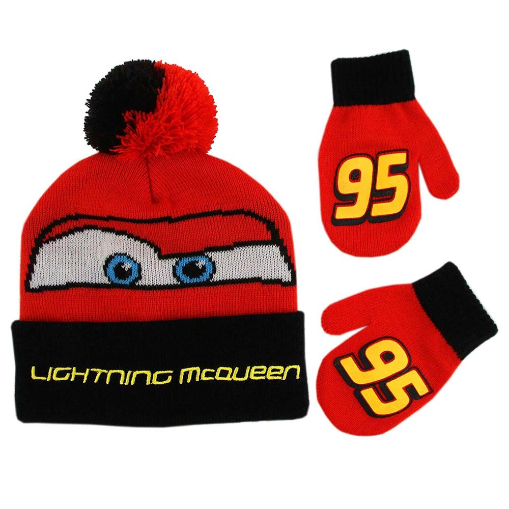 Disney Boys 2T-4T Cars Hat Mitten Set