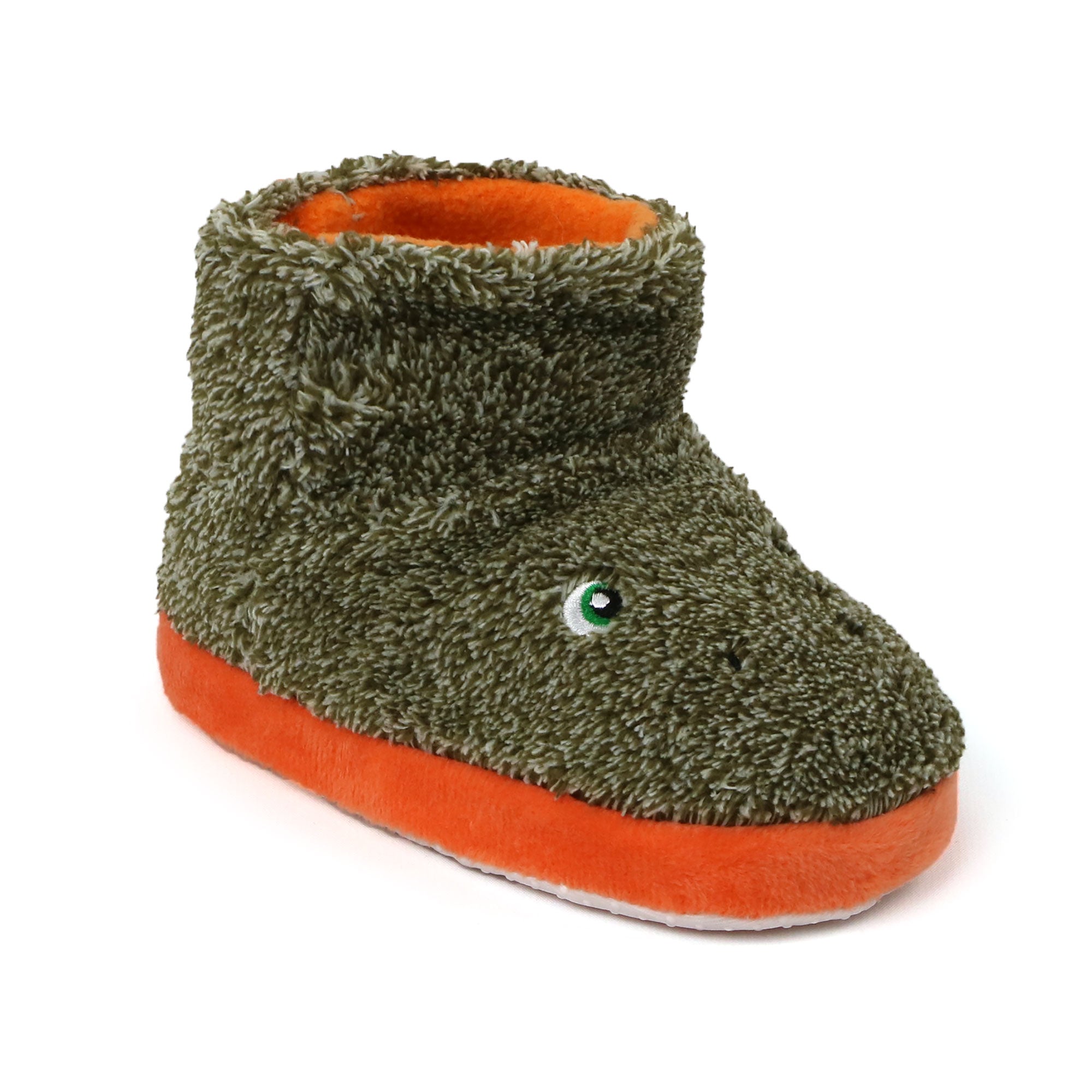 Zac & Evan Boys 2T-4T Plush Animal Slipper