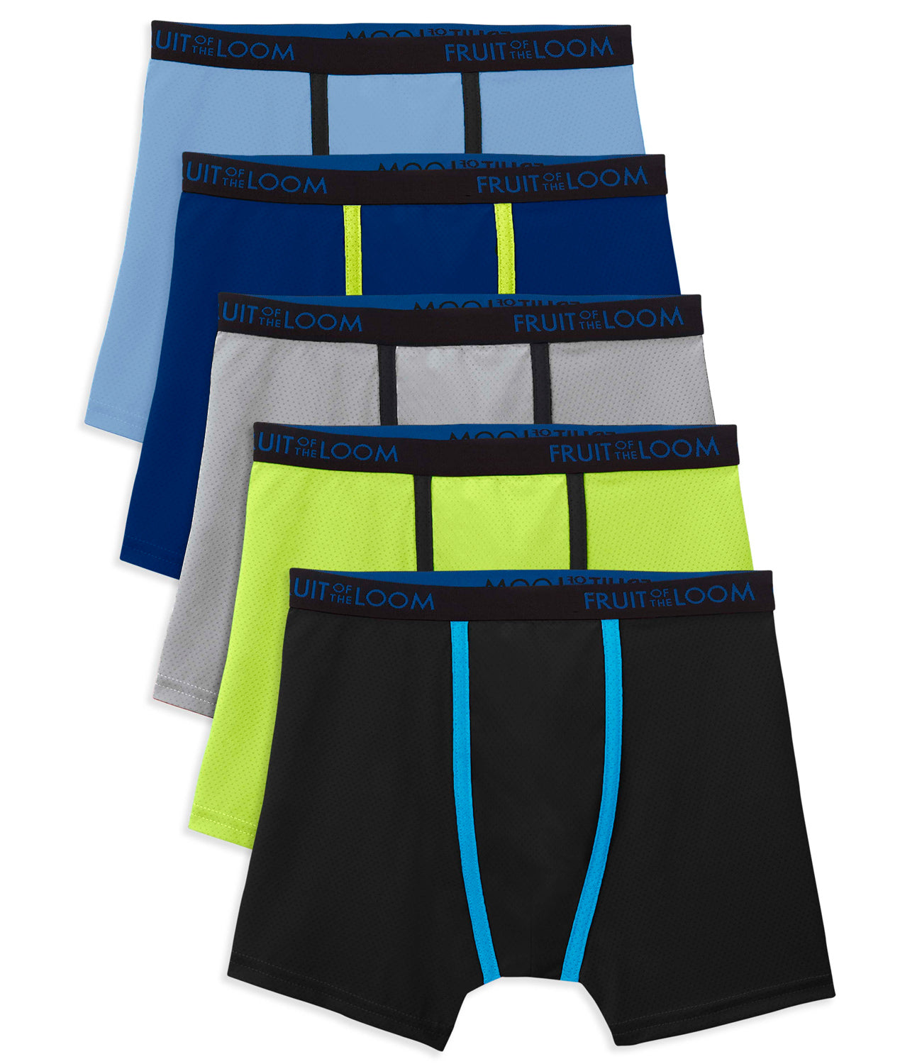 Fruit of the Loom Boys 6-20 Micro-Mesh Tag-Free Boxer Briefs, 6-Pack