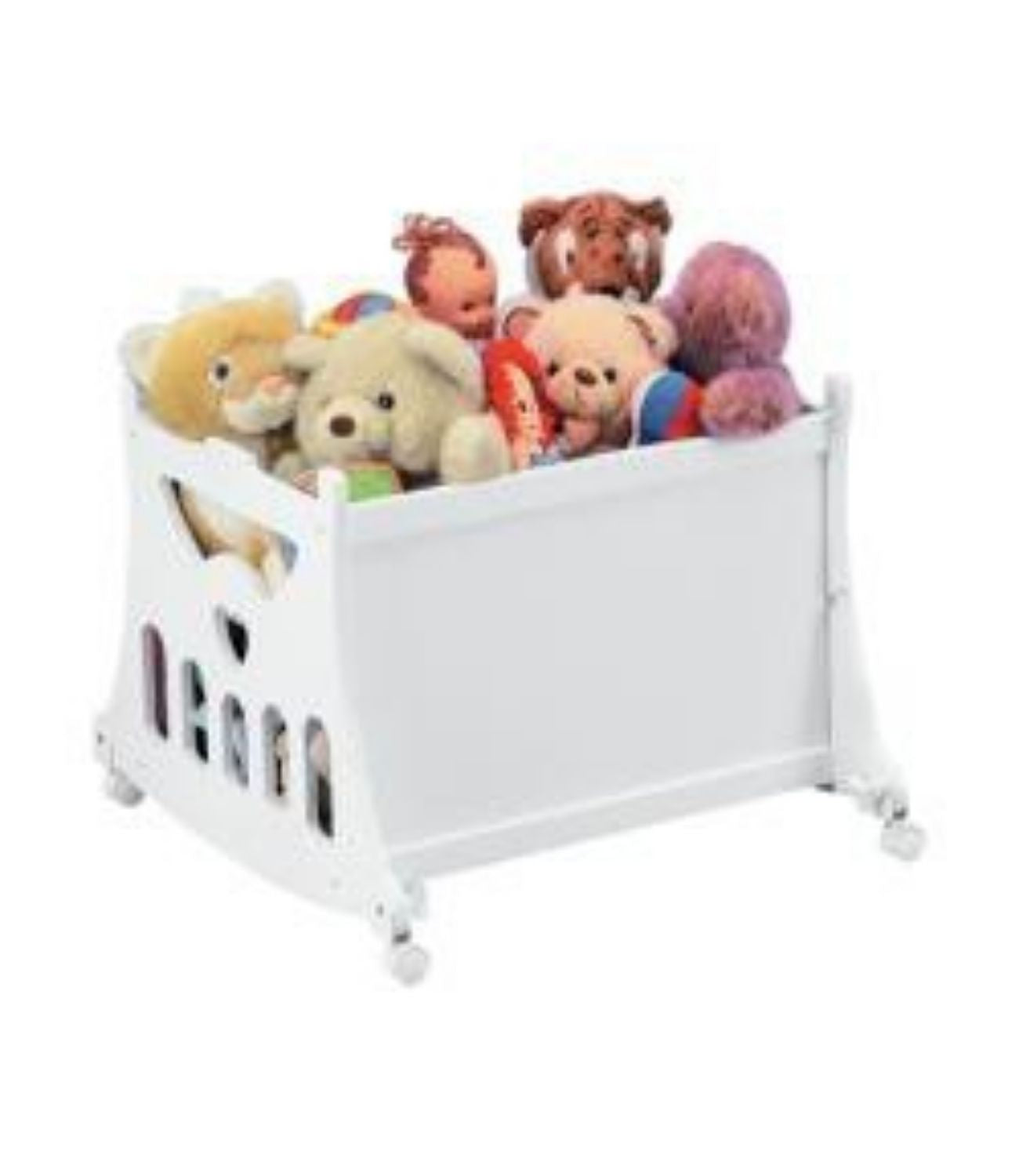 Badger Basket Badger Basket Portable Bassinet & Cradle with Toy Box Base, Sage Waffle Ruffled