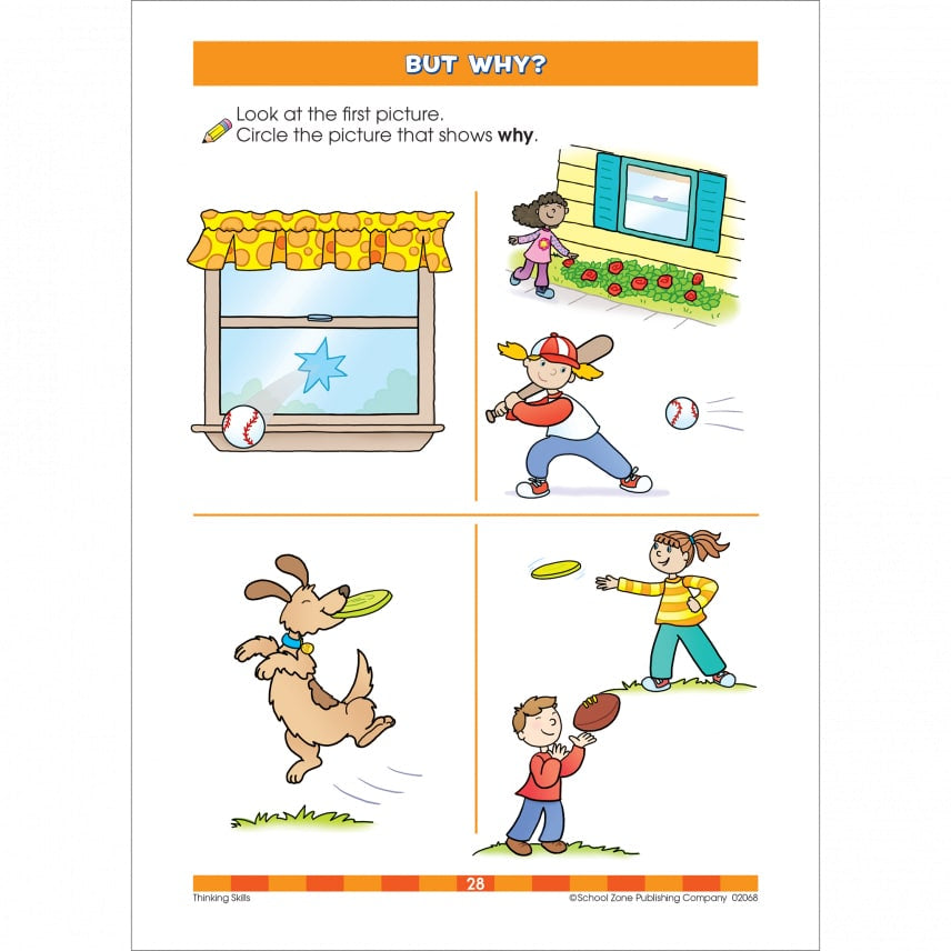 School Zone Thinking Skills Preschool Workbook