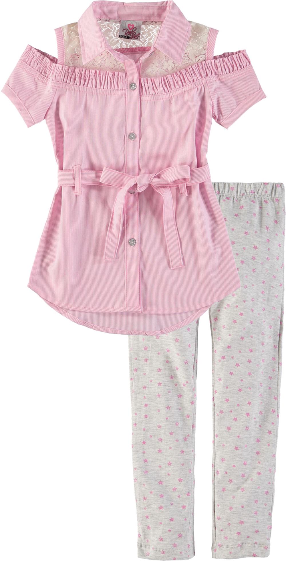 Real Love Girls 2T-4T 2 Piece Woven Legging Set