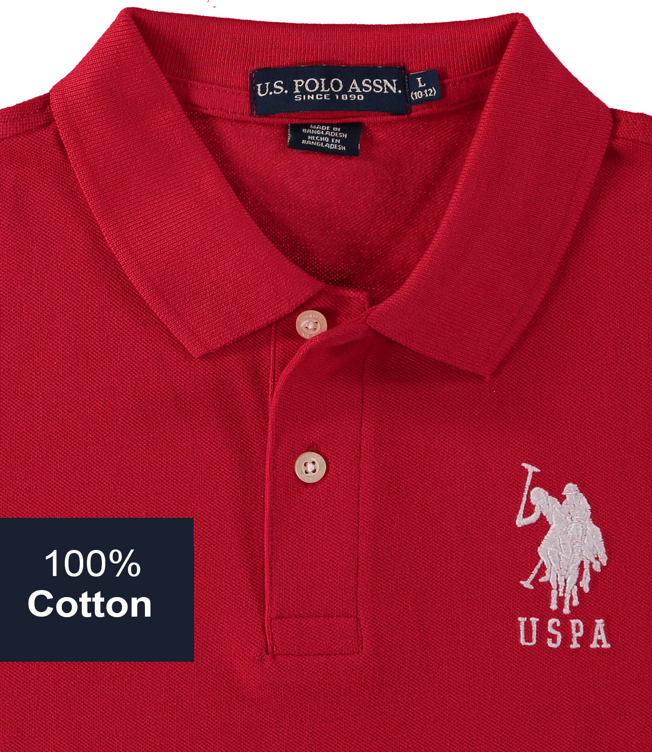 U.S. Polo Assn. Boys 8-20 Short-Sleeve Classic Polo Shirt with Big Pony Applique