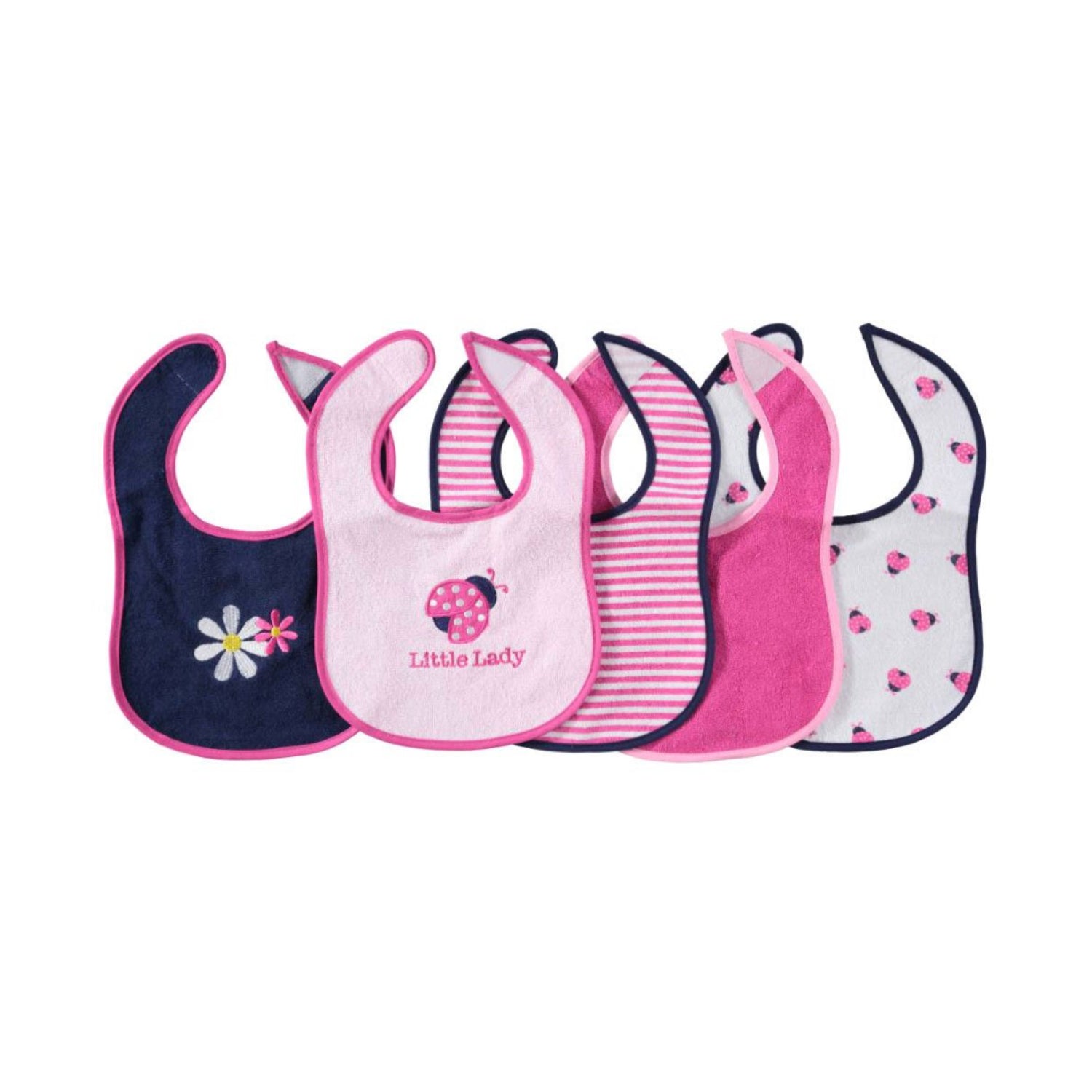 Luvable Friends Baby Cotton Terry Drooler Bibs with PEVA Back