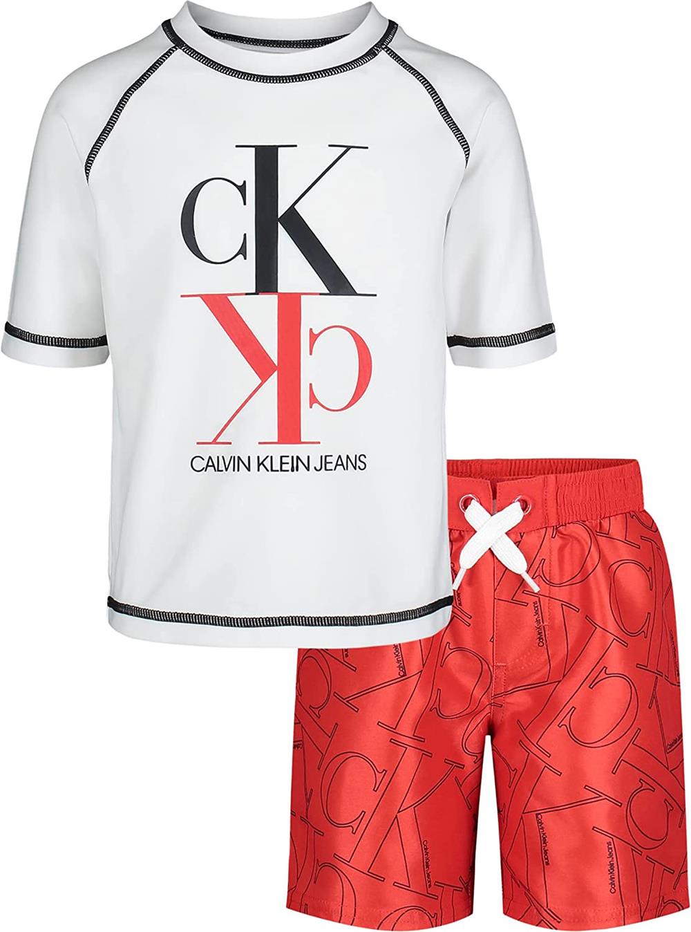 Calvin Klein Boys 12-24 Months Rashguard Swim Set