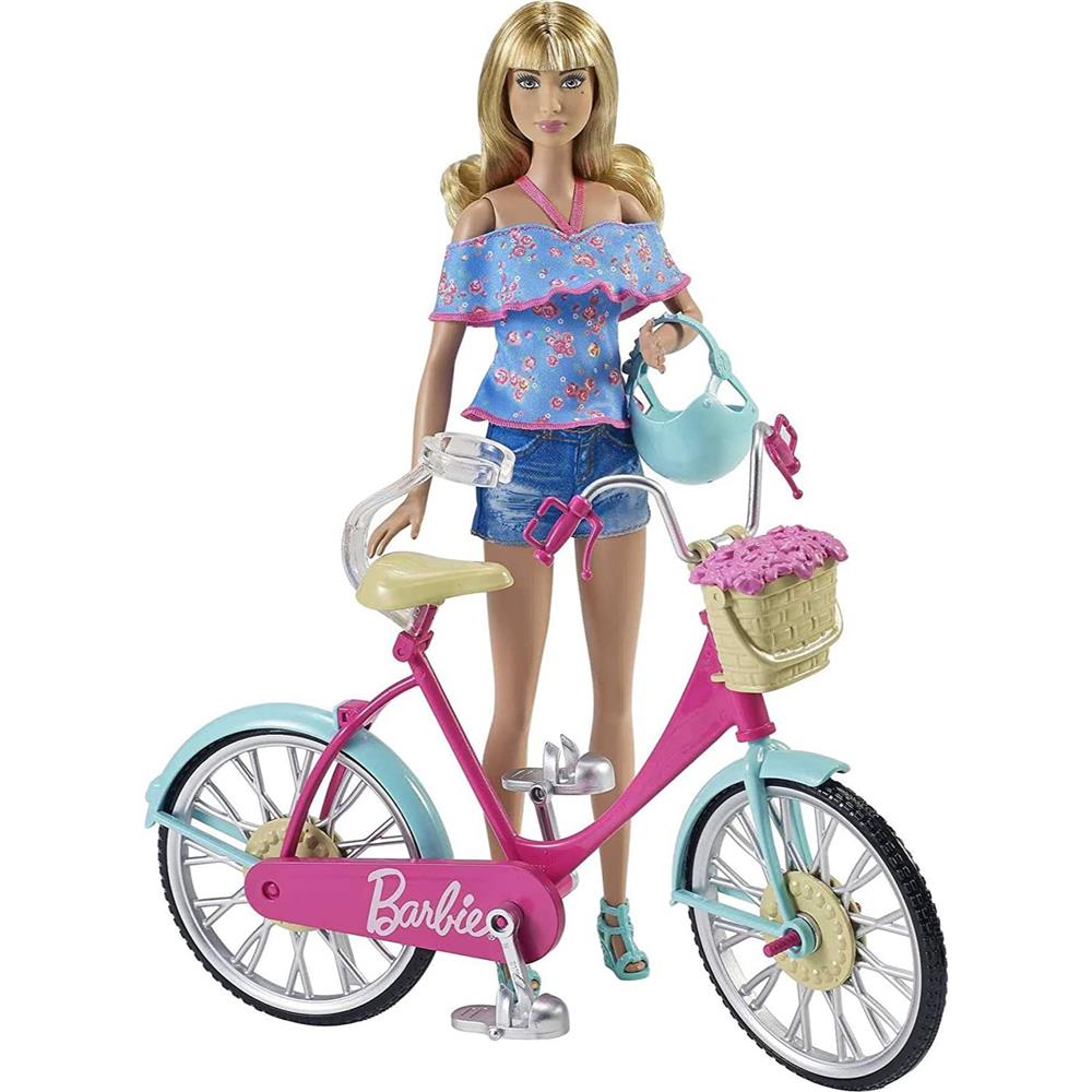 Mattel Barbie Bicycle with Basket of Flowers