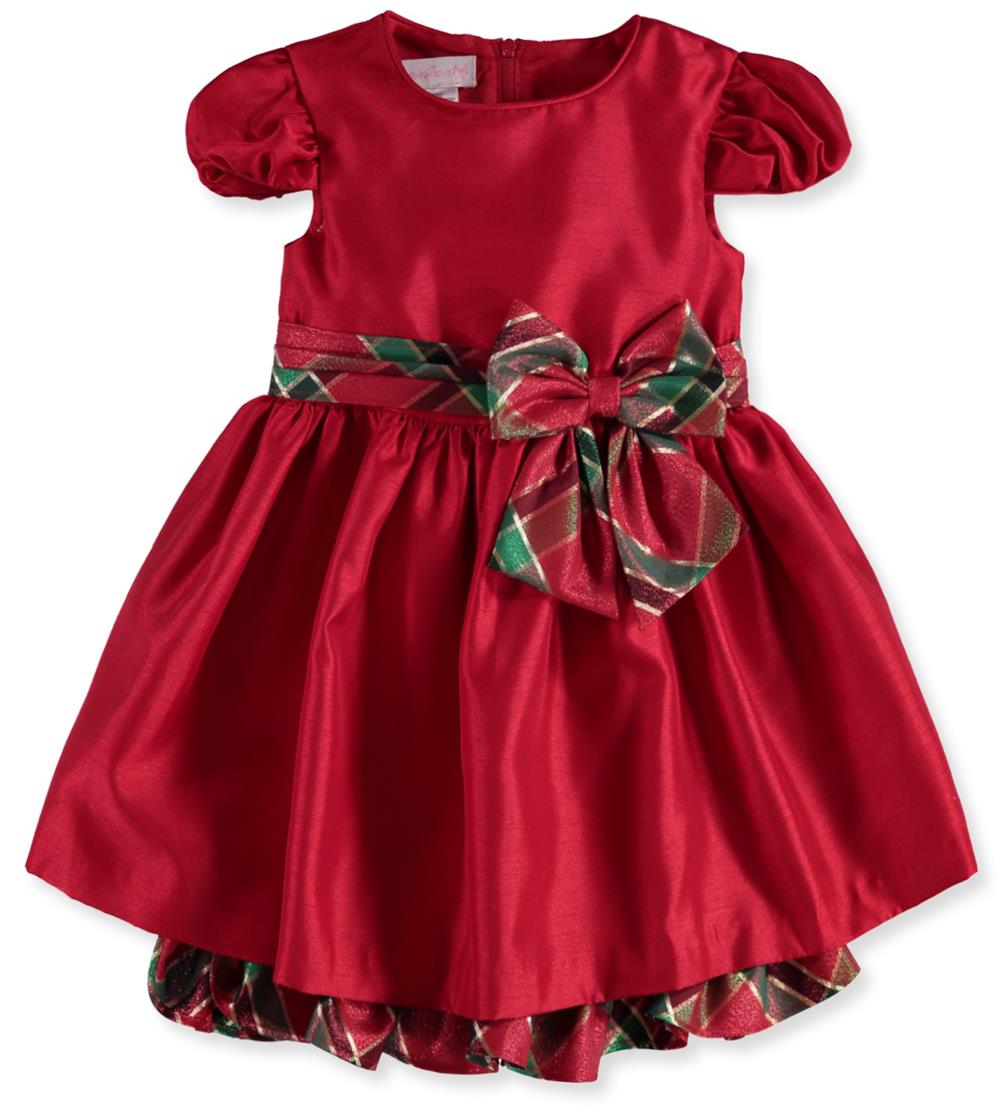 Bonnie Jean Girls 2T-4T Plaid Empire Dress