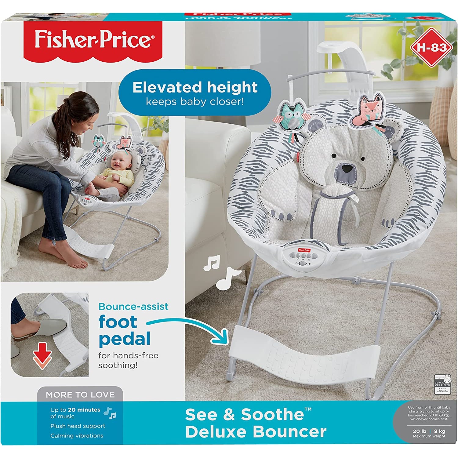 Fisher Price See & Soothe Deluxe Bouncer