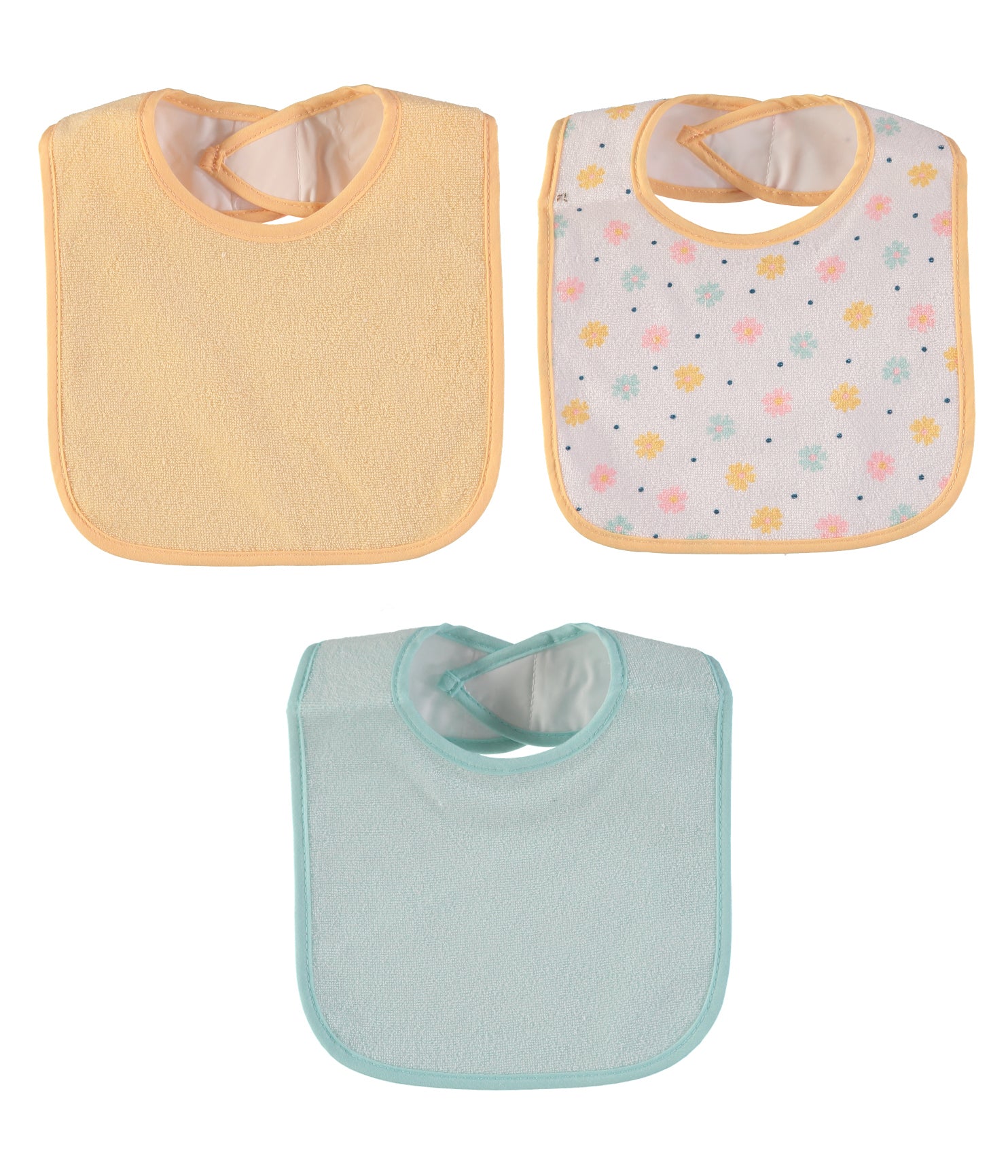 Bon Bebe Baby Girls 7-Pack Bibs with Waterproof Backing