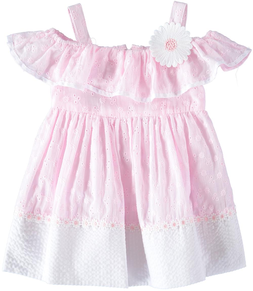 Bonnie Jean Girls 12-24 Months Eyelet Ruffle Dress