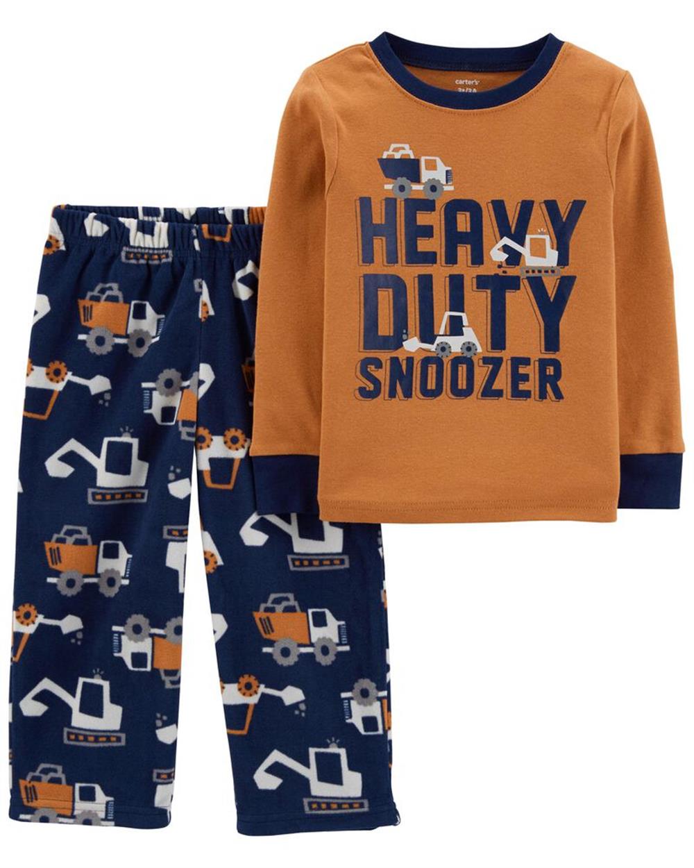 Carters 2-Piece Construction Cotton & Fleece PJs