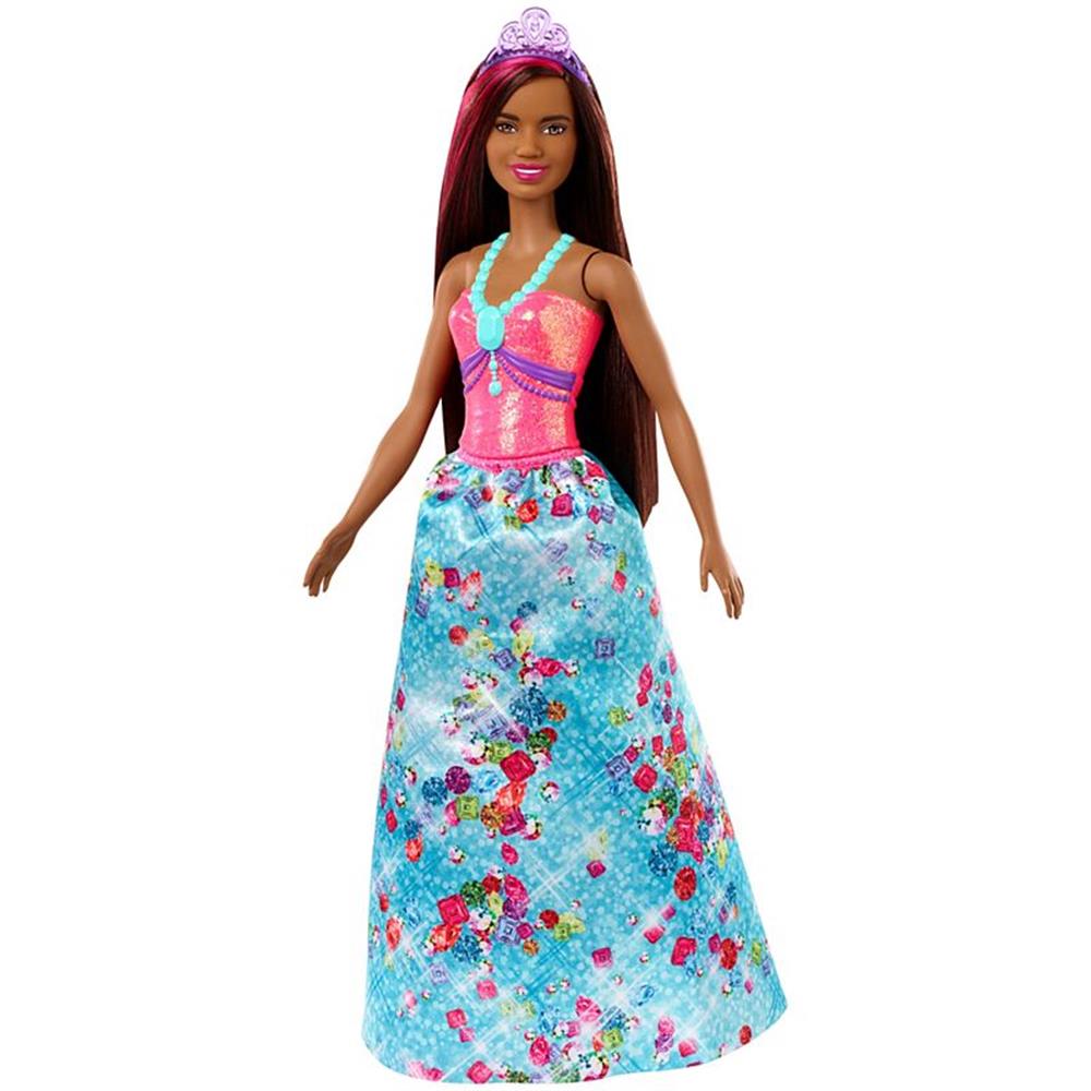 Mattel Barbie Dreamtopia Princess Doll, 12-inch, Brunette with Pink Hairstreak