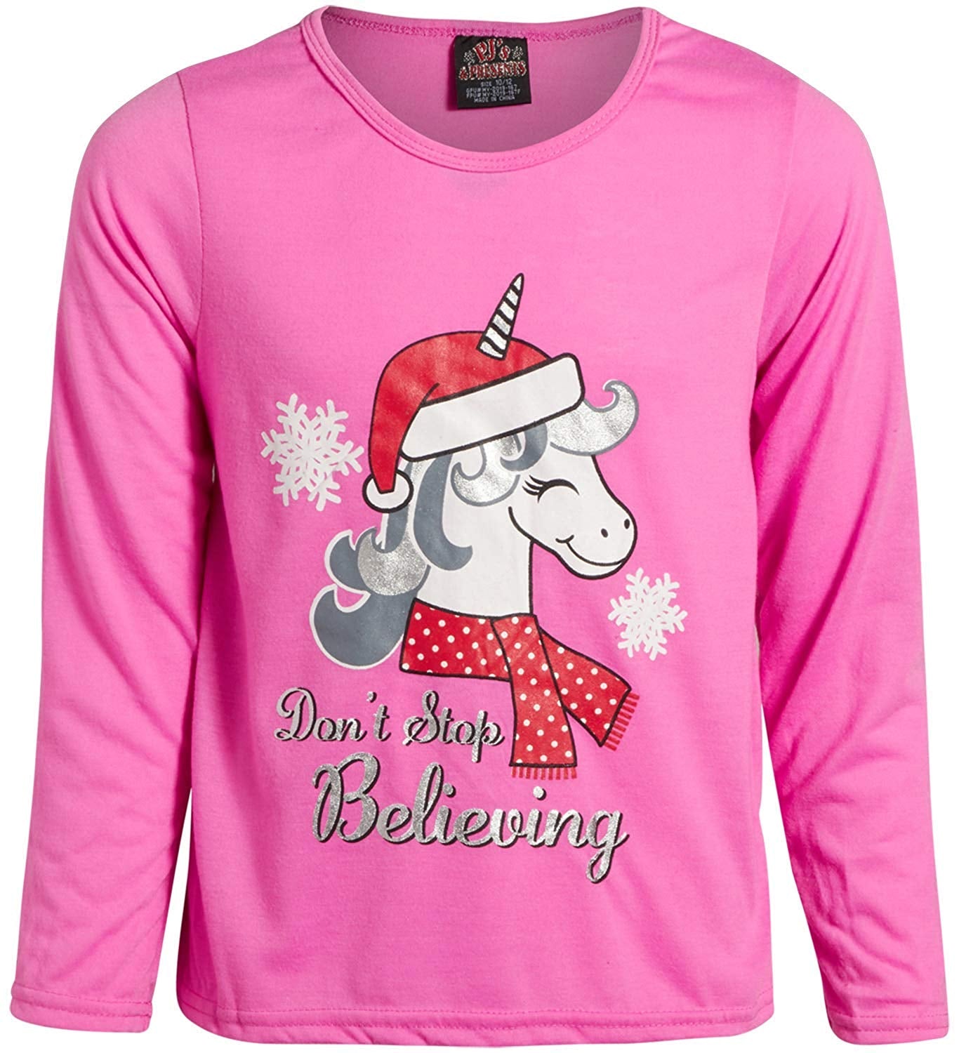 PJs & Presents Girls 4-6X Unicorn Fleece Pajama Set