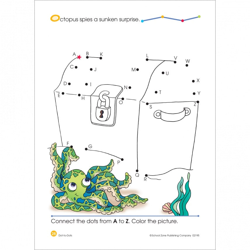 School Zone Dot-to-Dots Alphabet Activity Workbook