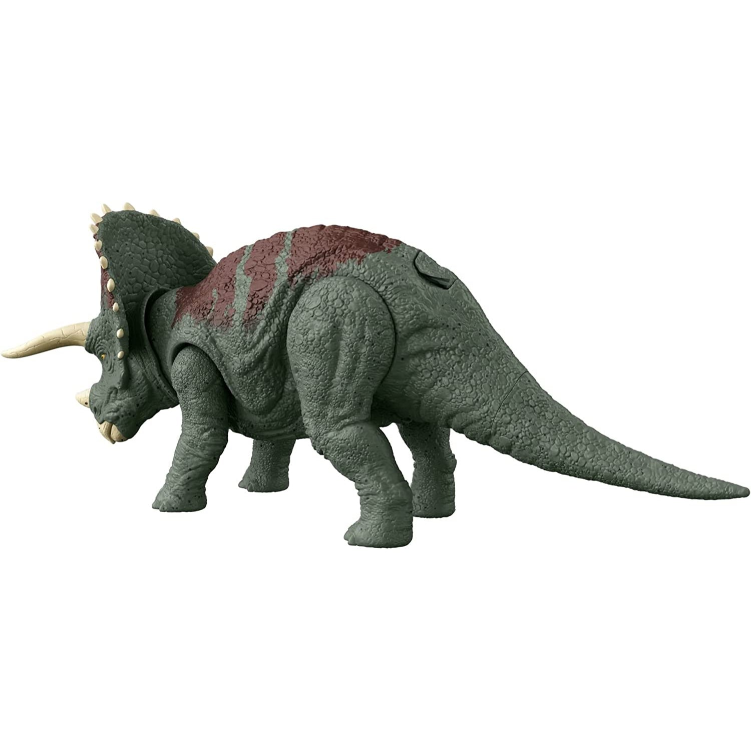 Mattel Jurassic World Dominion Roar Strikers Triceratops Dinosaur Action Figure with Roaring Sound a