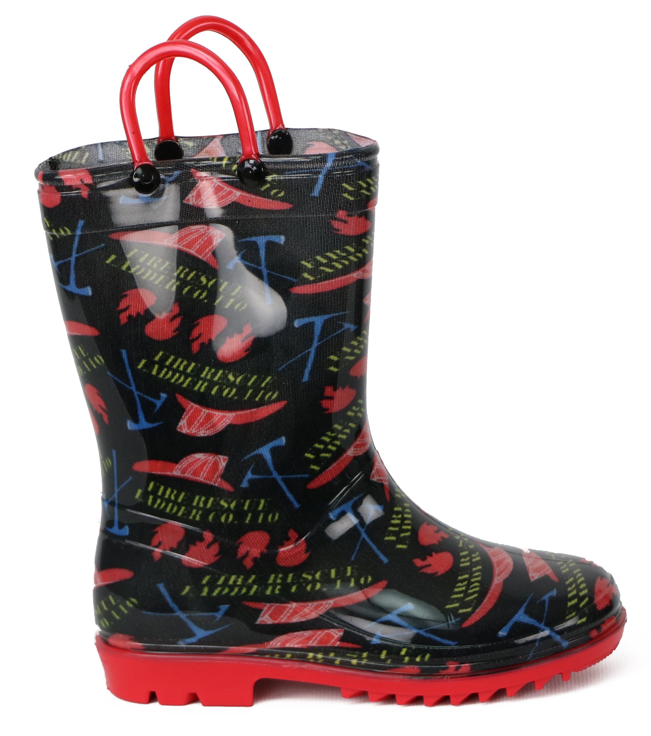 Lilly Of New York Boys 5-10 Toddler Fireman Rainboot