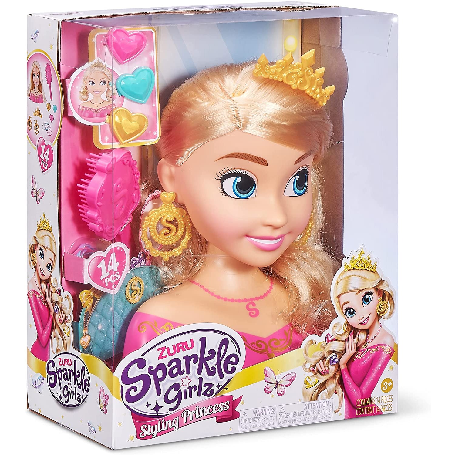 Zuru Sparkle Girlz Princess Hair Styling Head