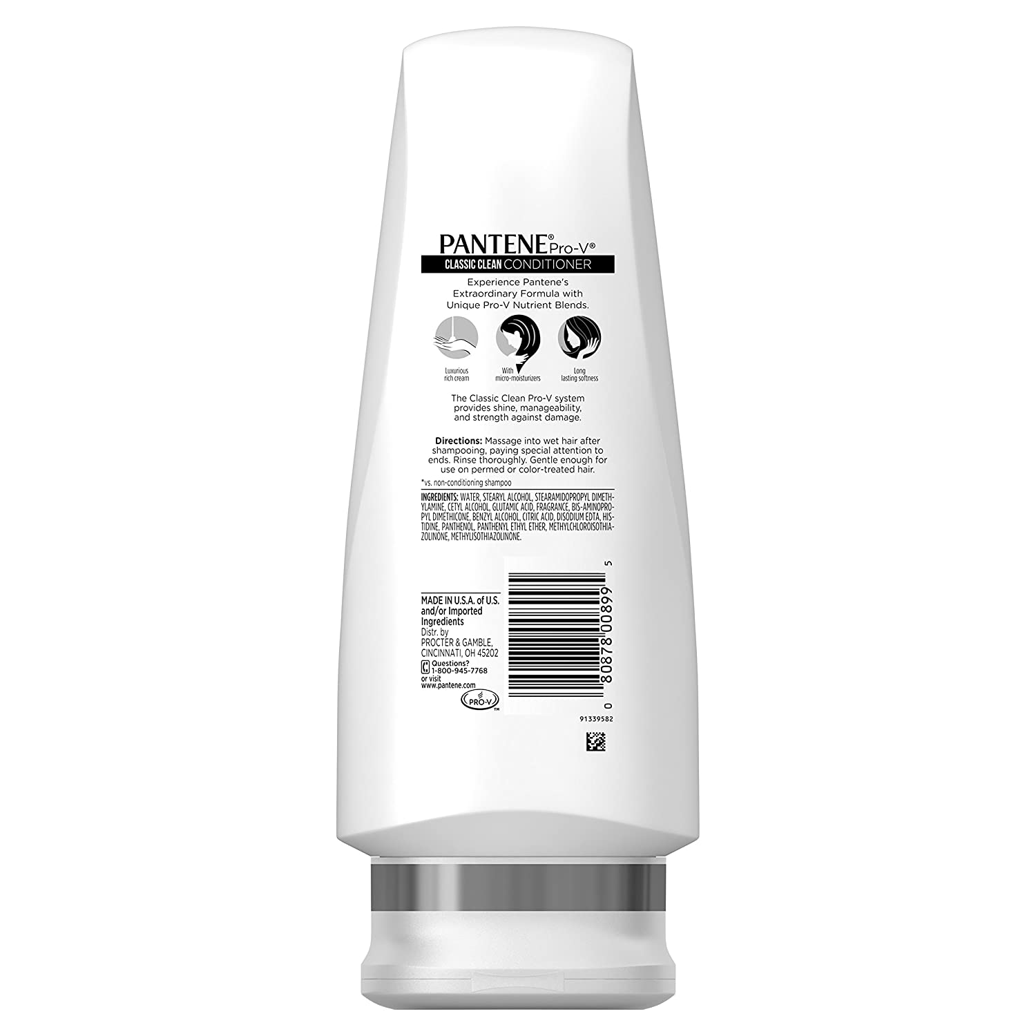 Pantene Pro-V Classic Clean Conditioner, 12 Fl Oz