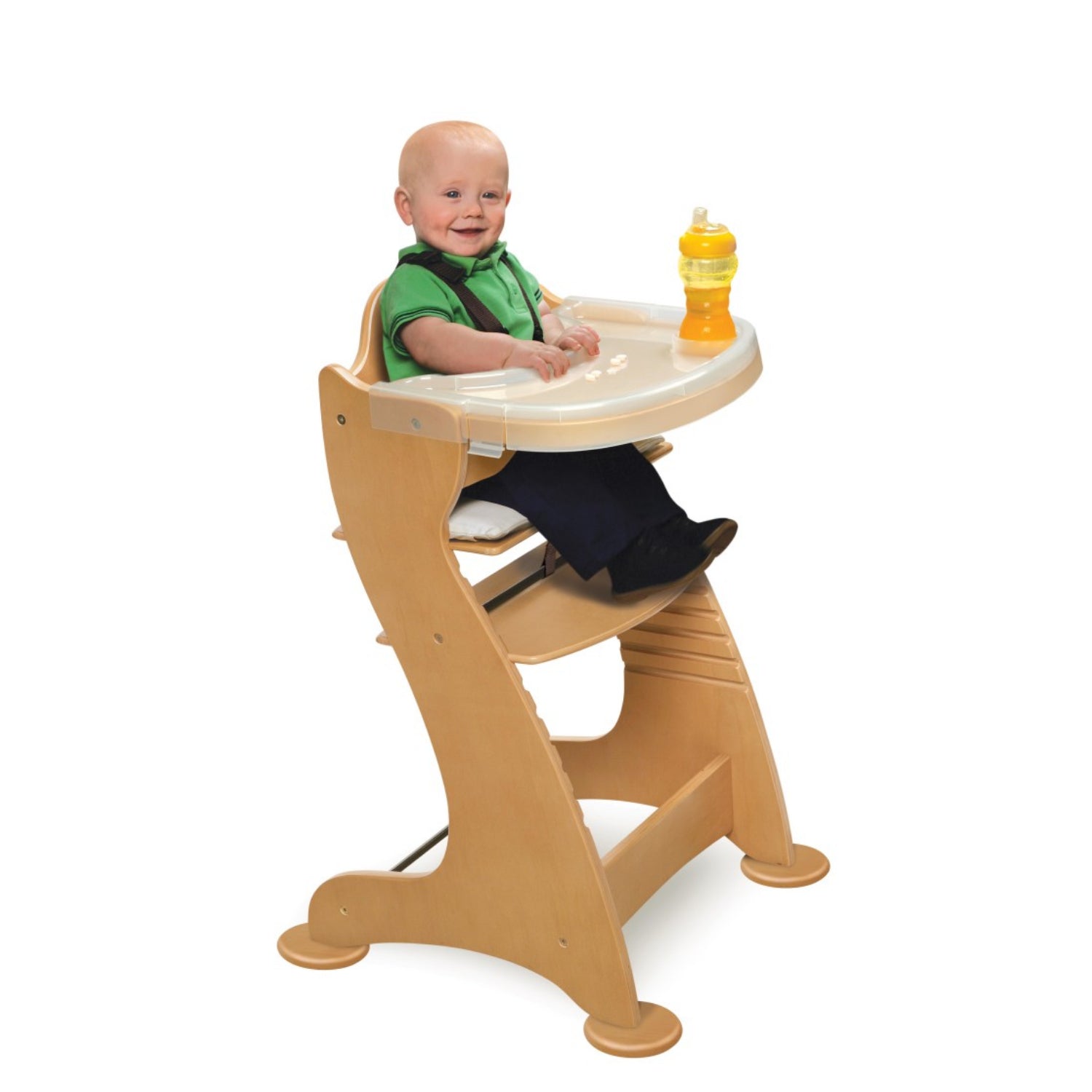 Badger Basket Embassy Adjustable Wood High Chair – Natural