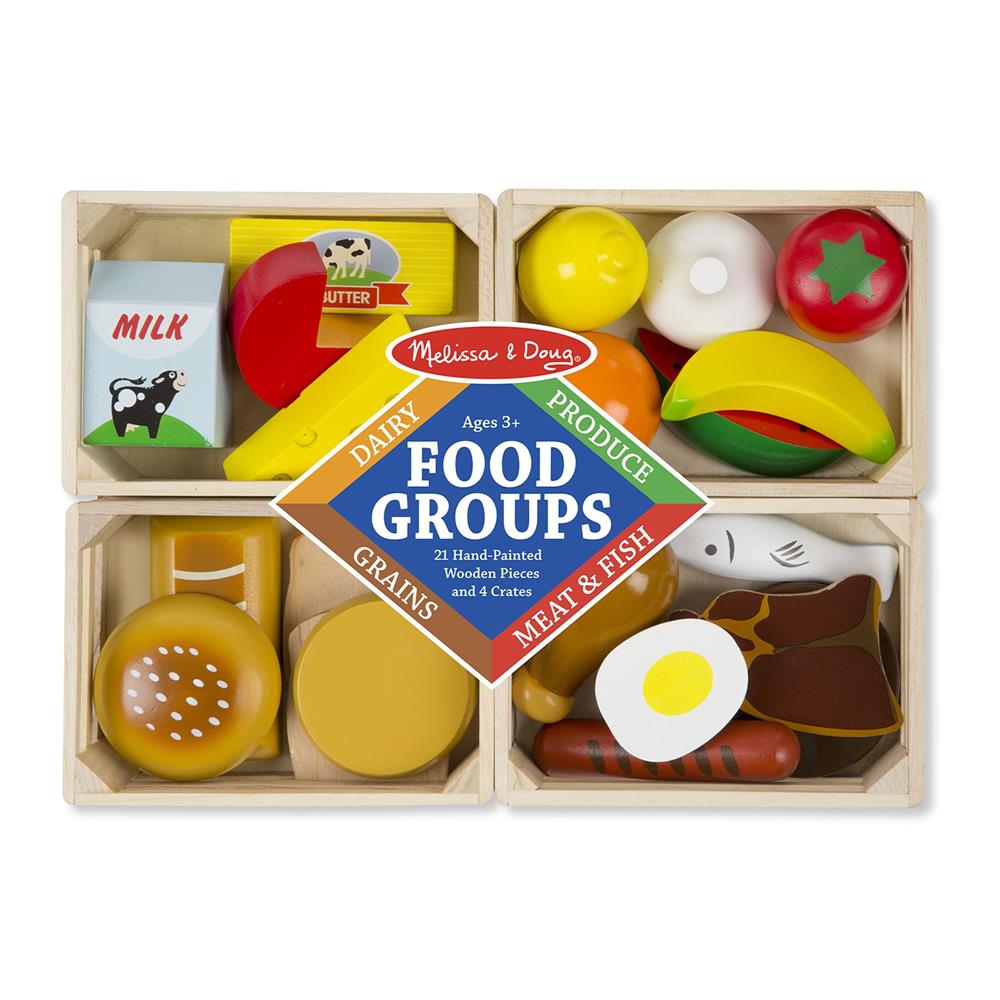 Melissa and Doug Food Groups - Wooden Play Food