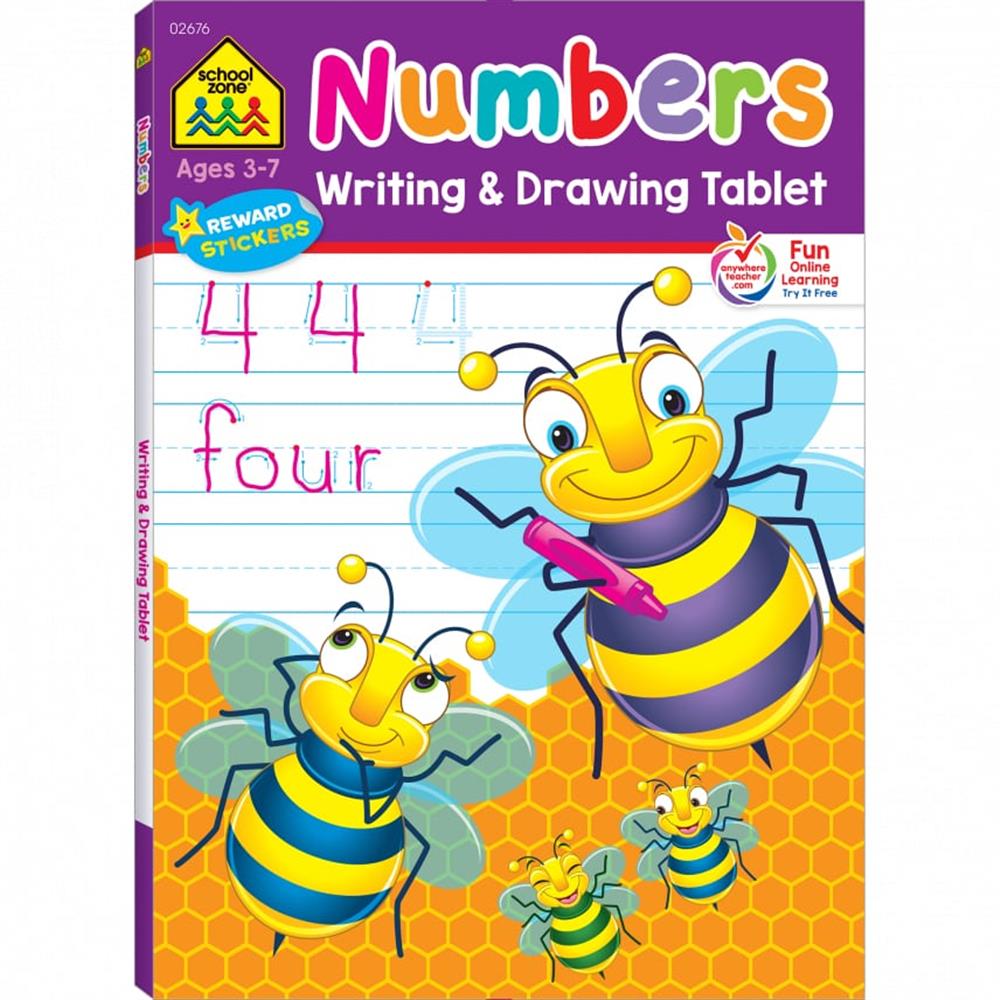 School Zone Numbers Writing & Drawing Tablet Workbook