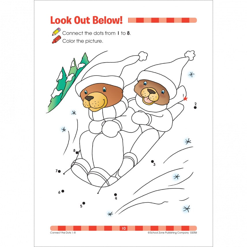 School Zone Connect the Dots Preschool Workbook