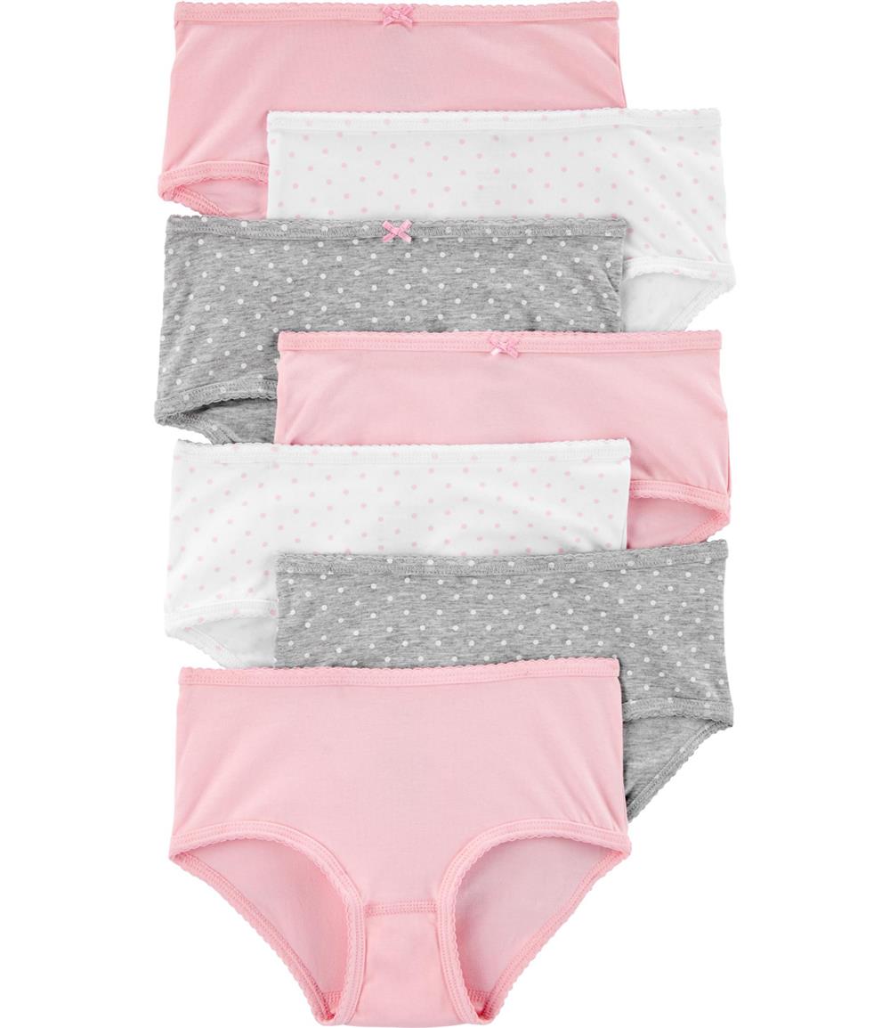 Carters Girls 2-14 Stretch Cotton Undies, 7-Pack