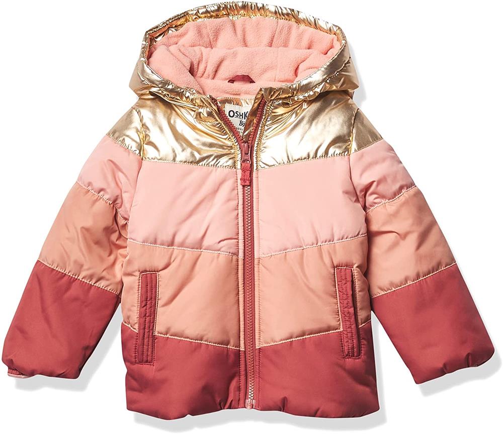 Osh Kosh Girls 4-6X Colorblock Puffer Jacket