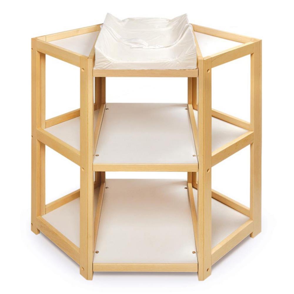 Badger Basket Diaper Corner Baby Changing Table – Natural