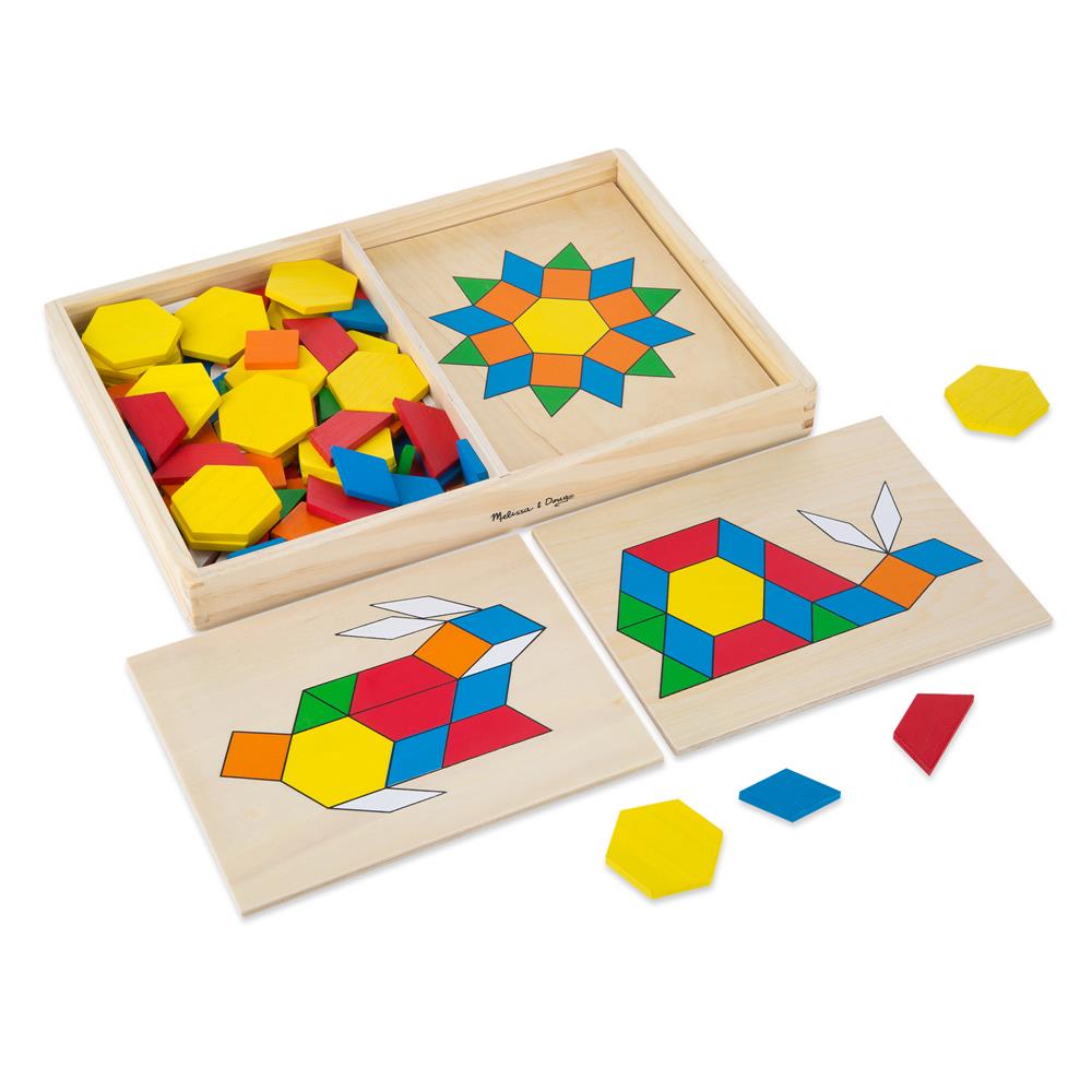 Melissa and Doug Pattern Blocks and Boards Classic Toy