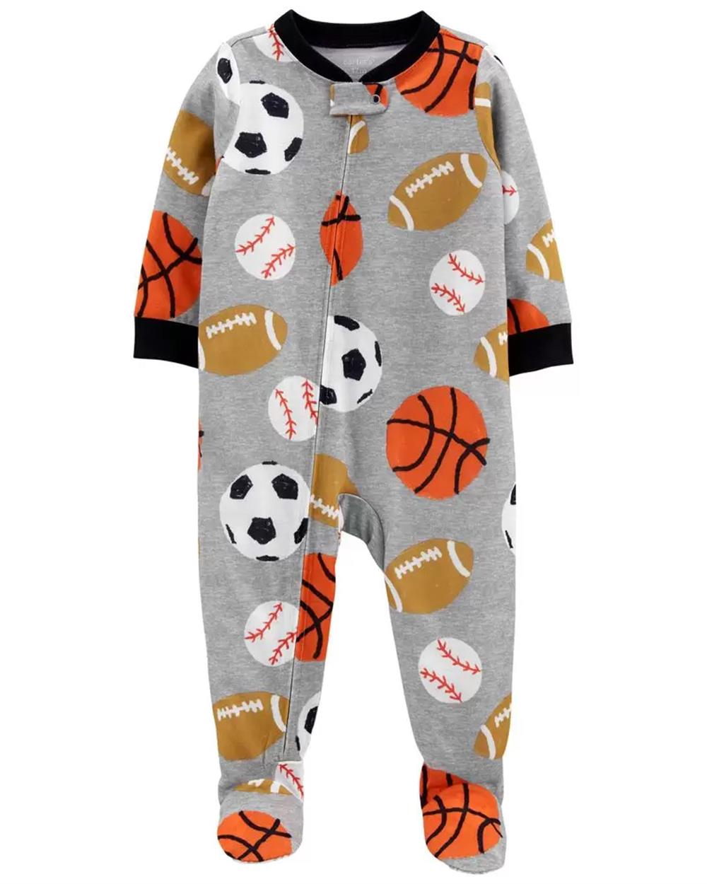 Carters Boys 12-24 Months 1-Piece Sports Loose Fit Footie PJs