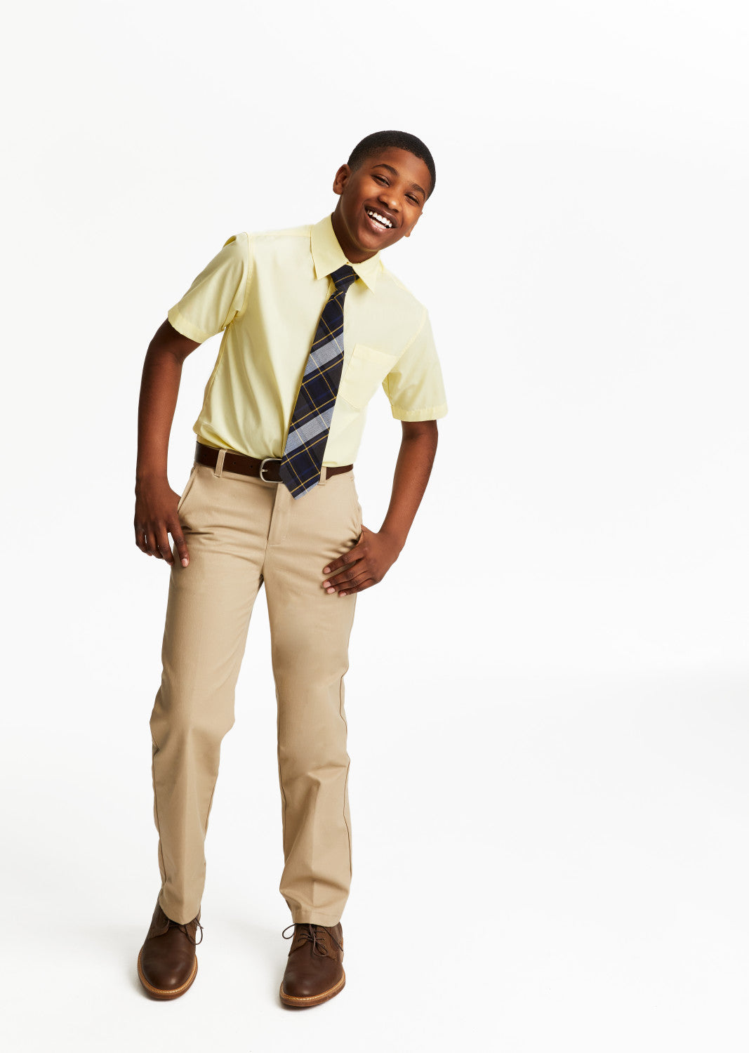 French Toast Boys 8-20 Short Sleeve Classic Poplin Dress Shirt